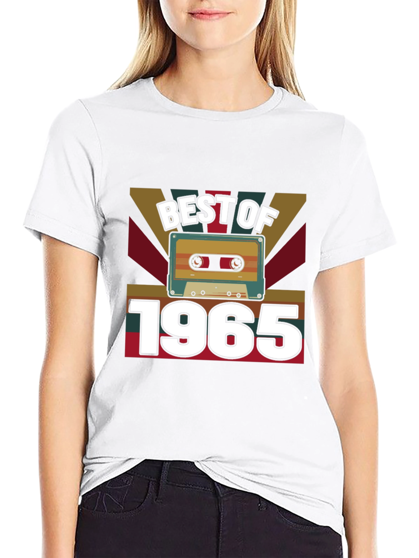 Black Best of 1965 Cassette Tape Graphic T-Shirt view 9