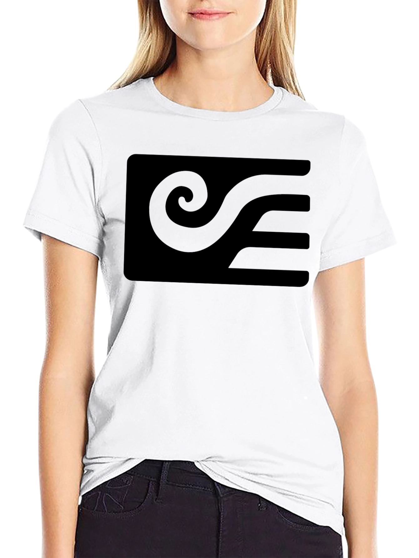 Black Modern Graphic Tee - Black view 9