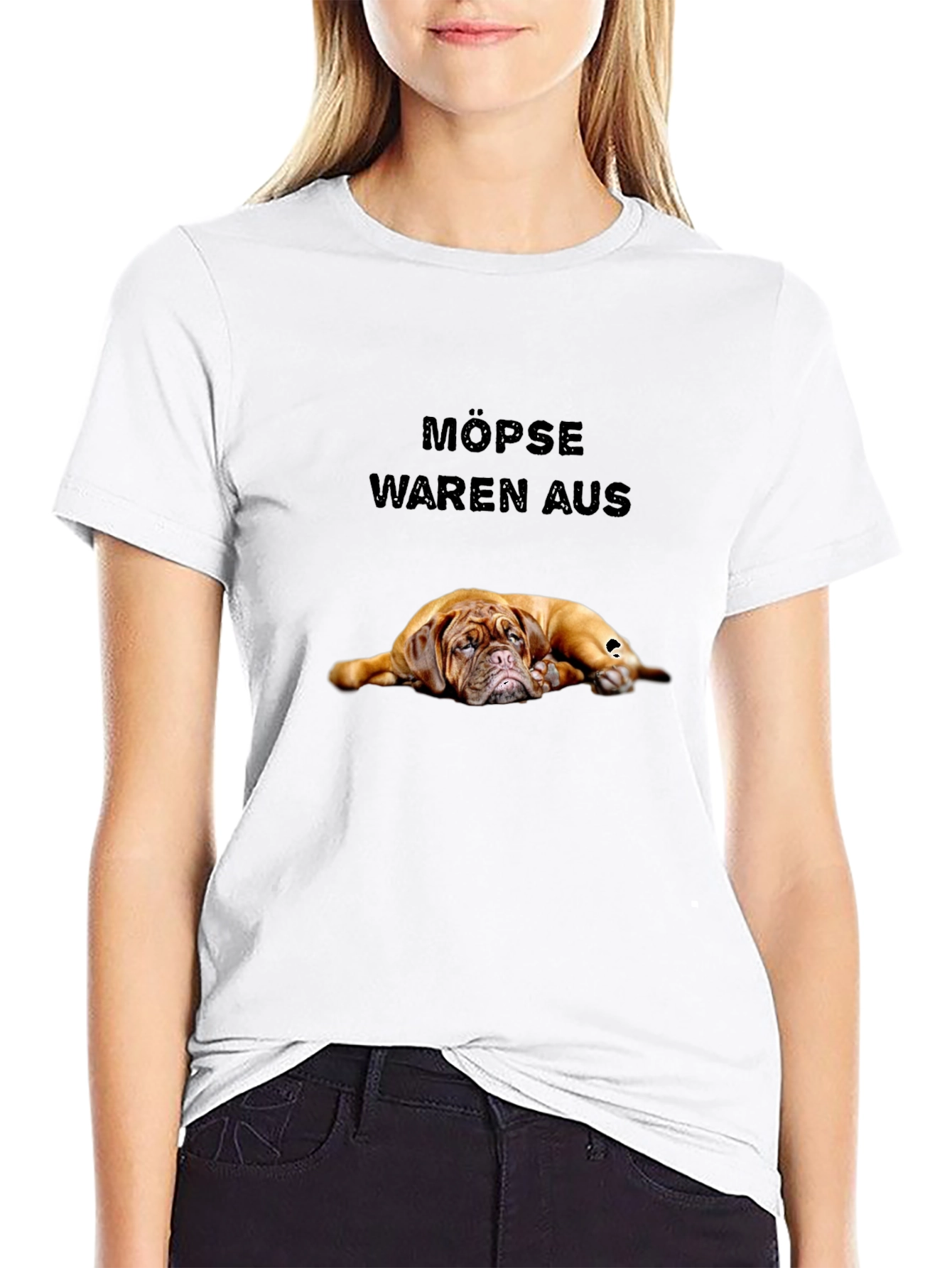 Black Funny Dog T-Shirt - Möpse Waren Aus view 9