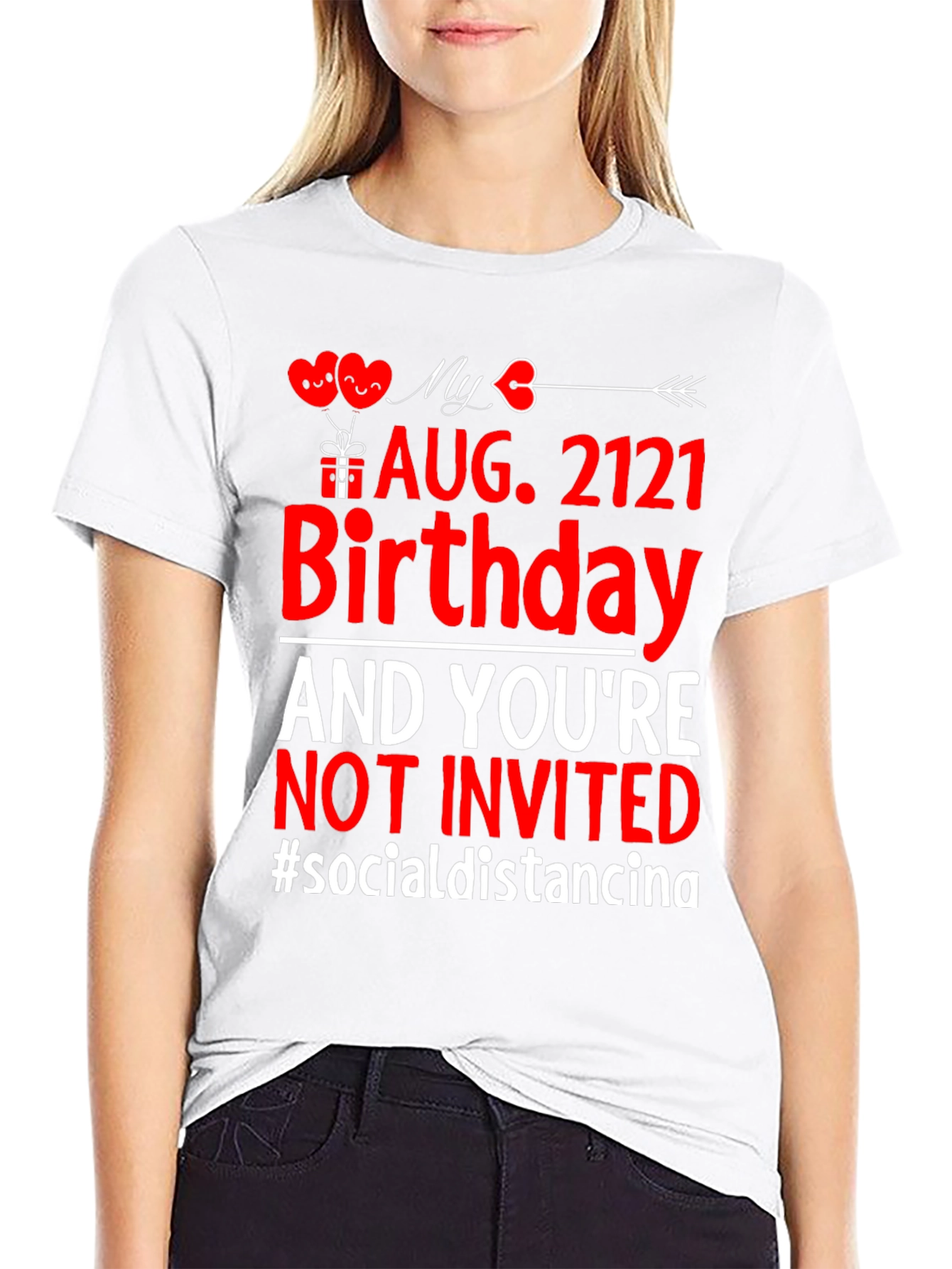 Black Funny Birthday Social Distancing T-Shirt view 9