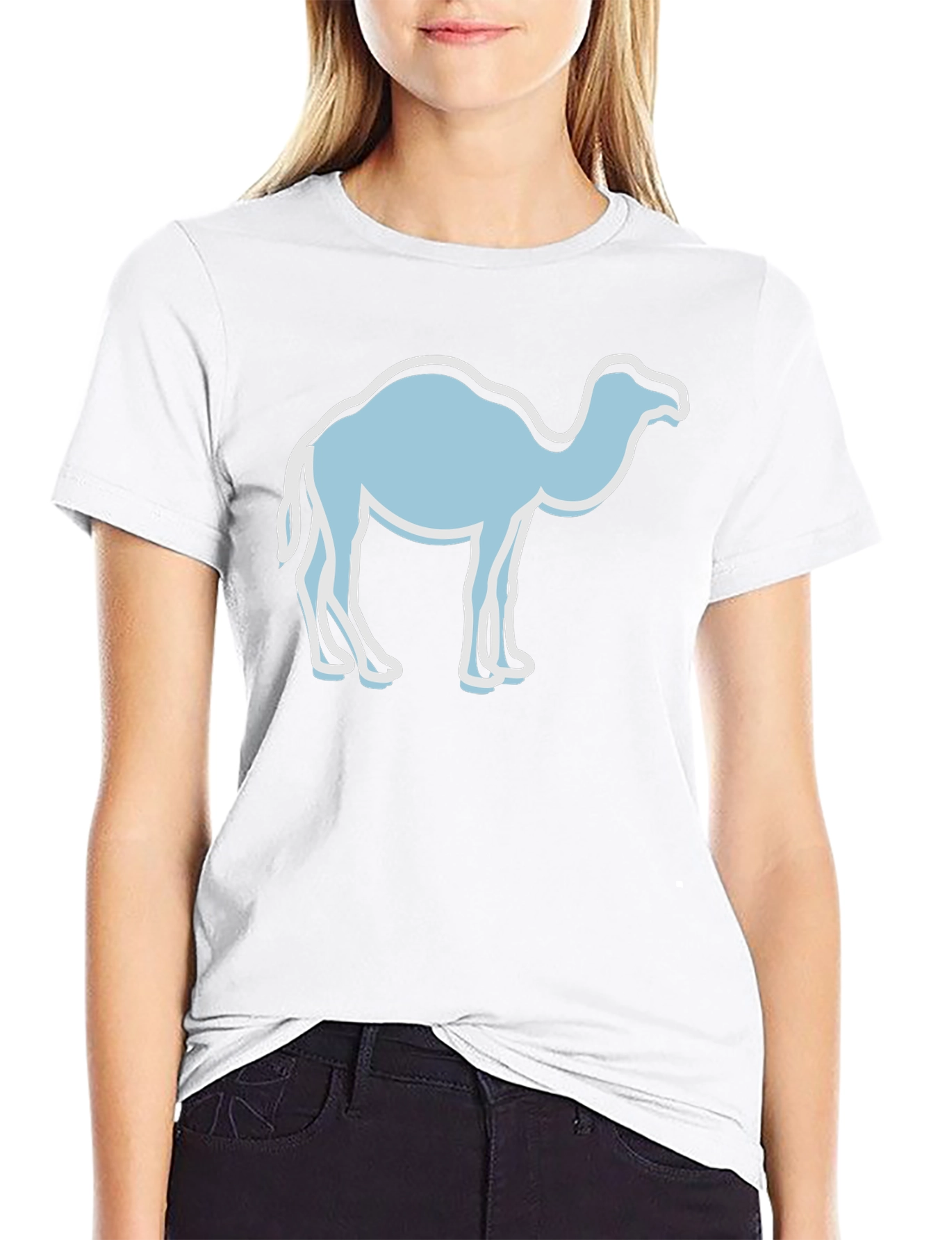 Black Camel Graphic Tee - Unisex Black T-Shirt view 9