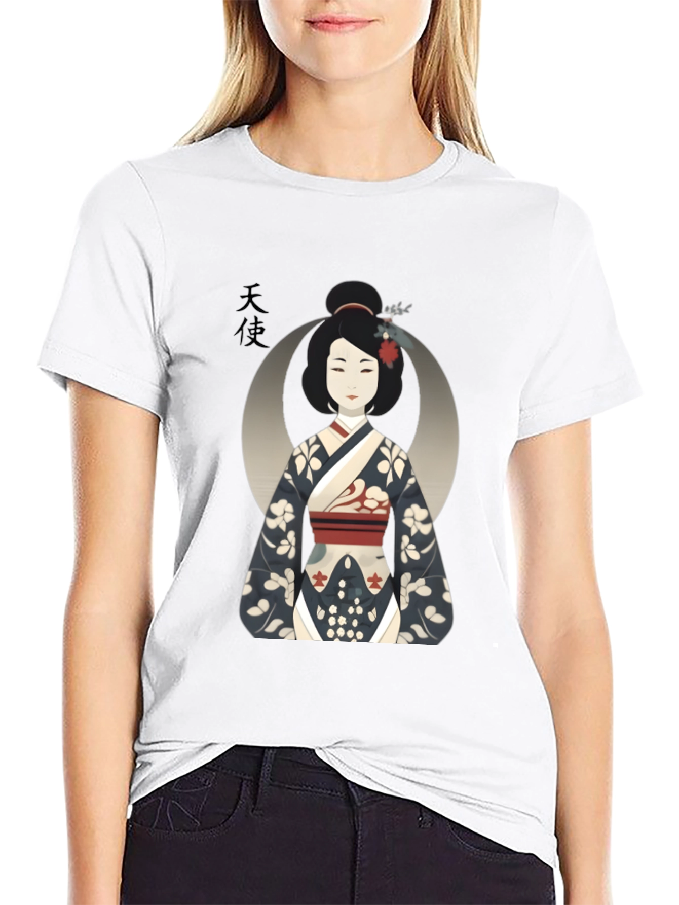 Black Geisha Graphic T-Shirt view 9