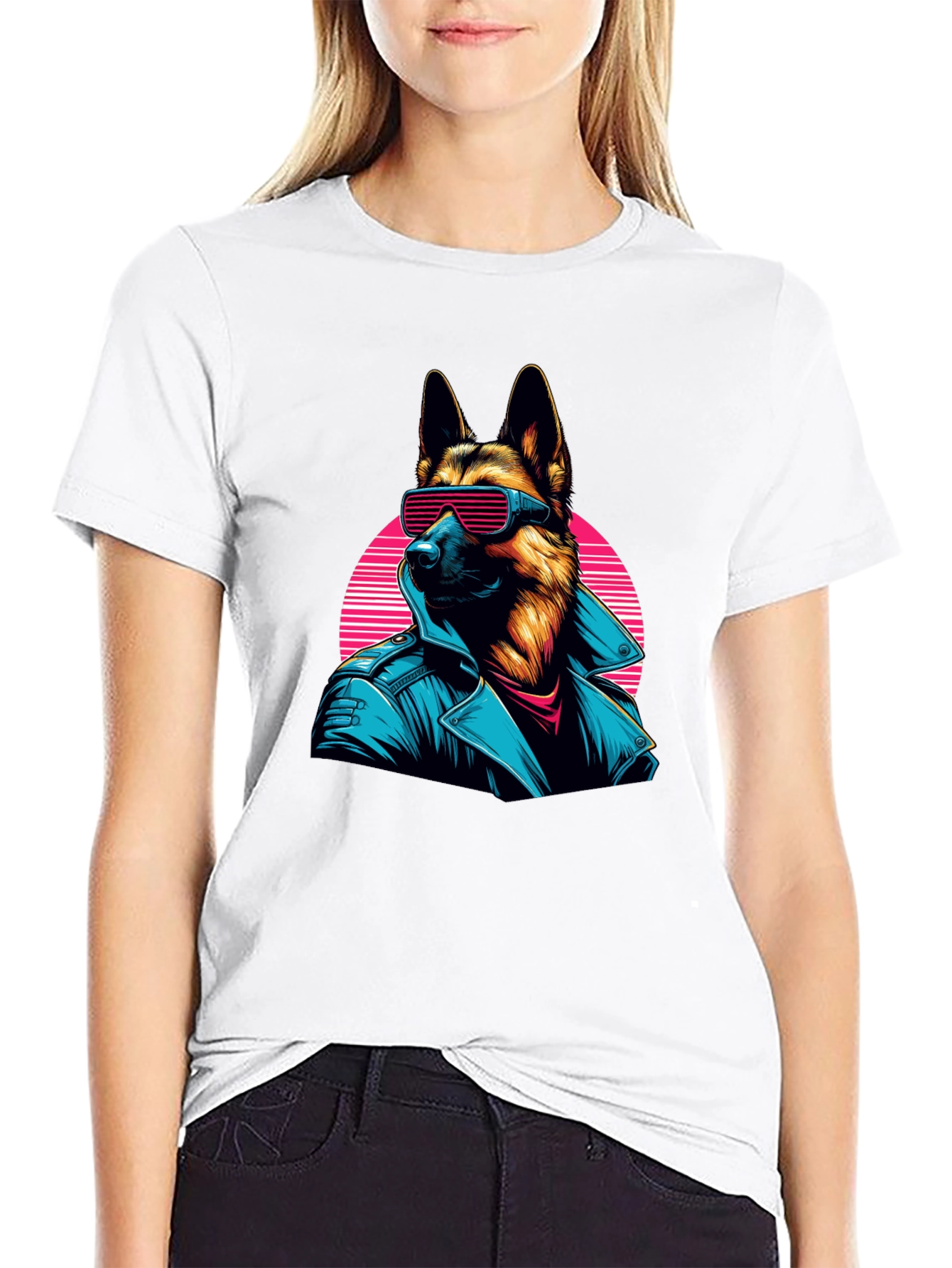 Black Retro Dog T-Shirt view 9