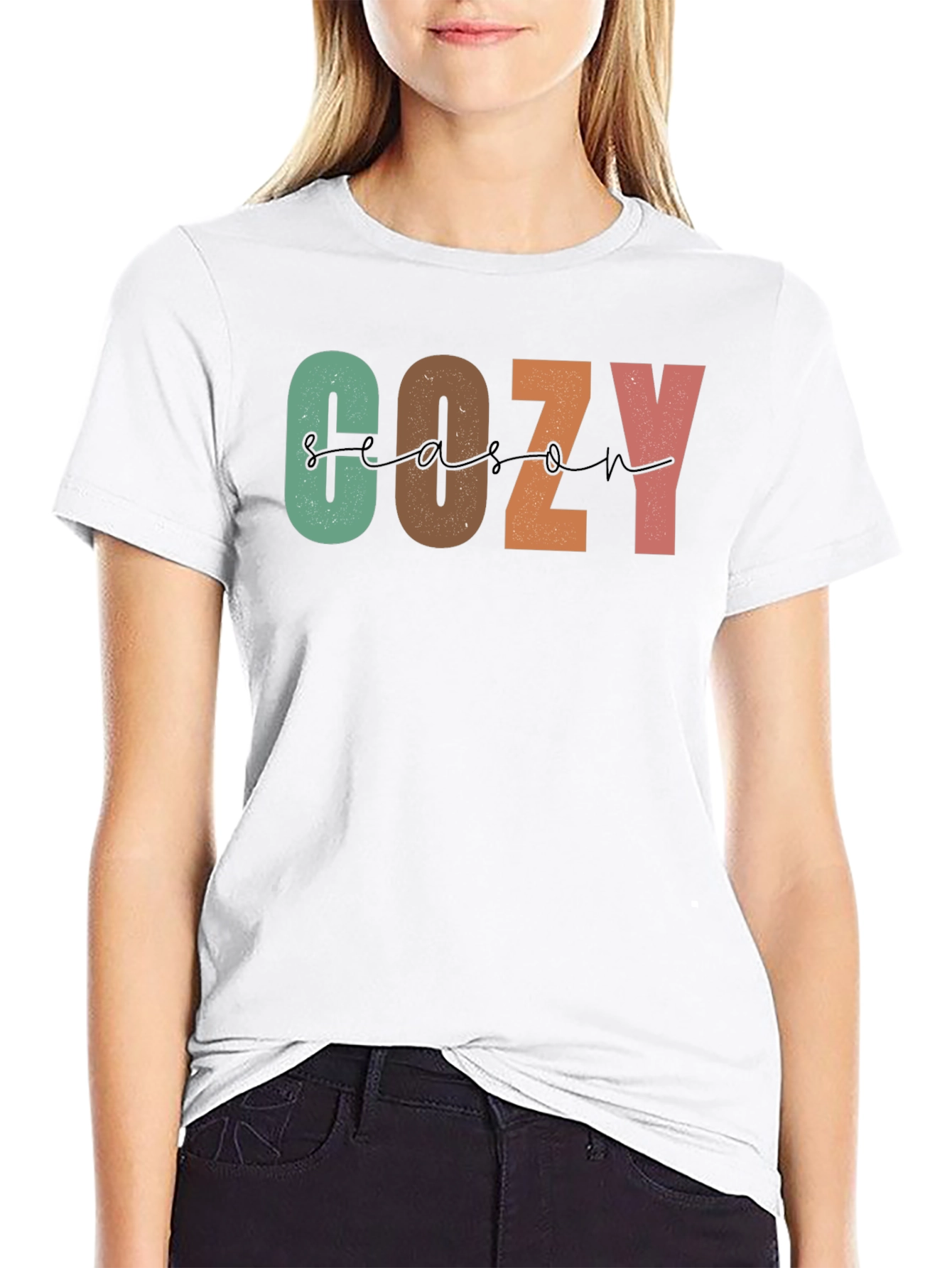 Black Cozy Season Graphic Tee - Stylish Comfort view 9