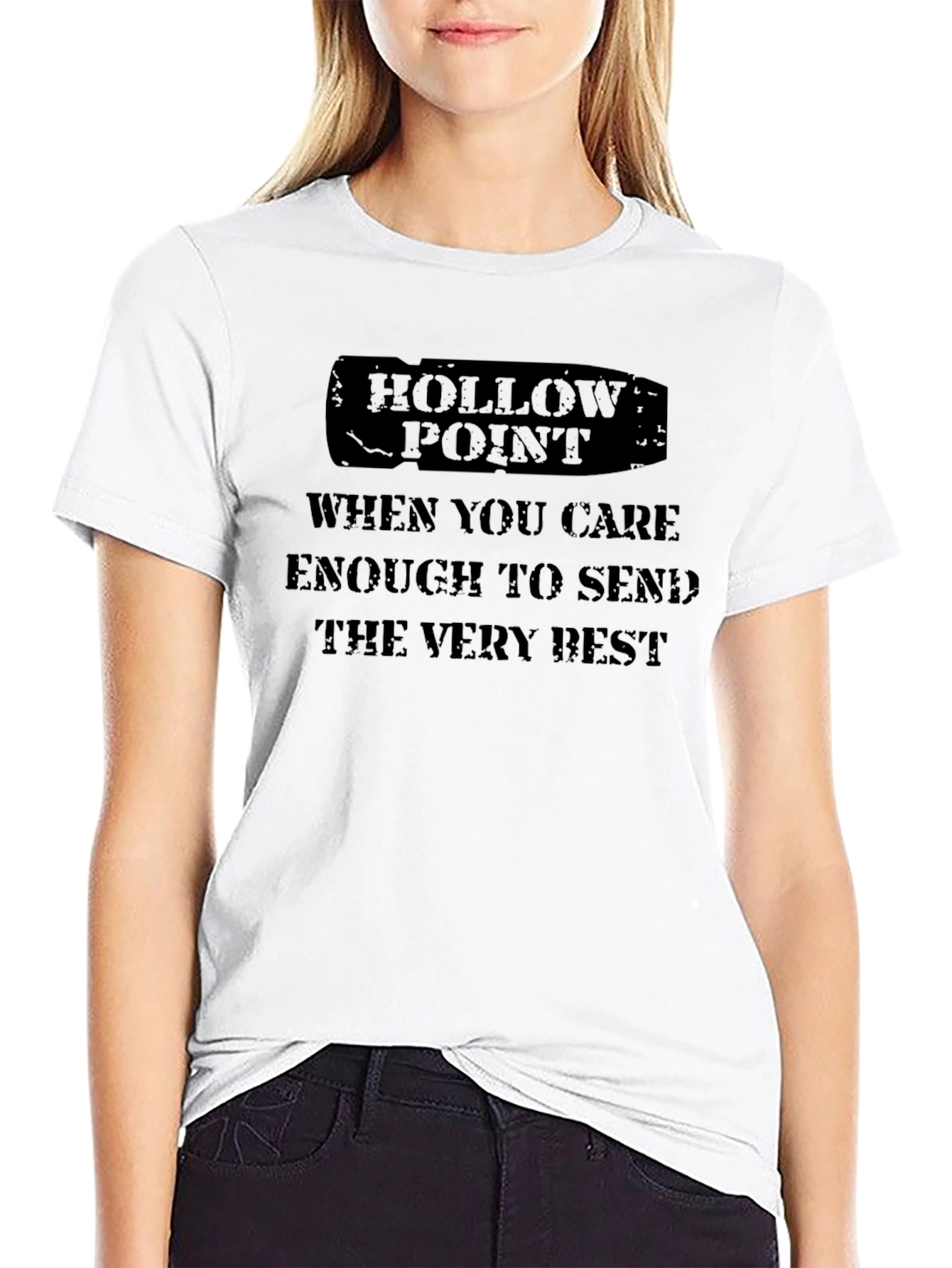 Black Hollow Point Graphic Tee - Send the Very Best view 9