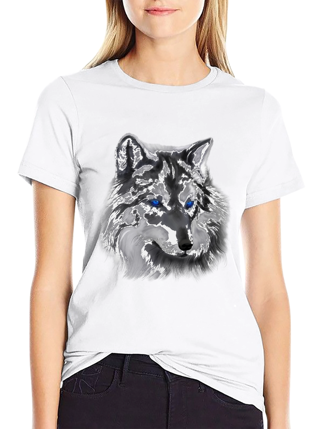 Black Wolf Graphic Tee - Black view 9