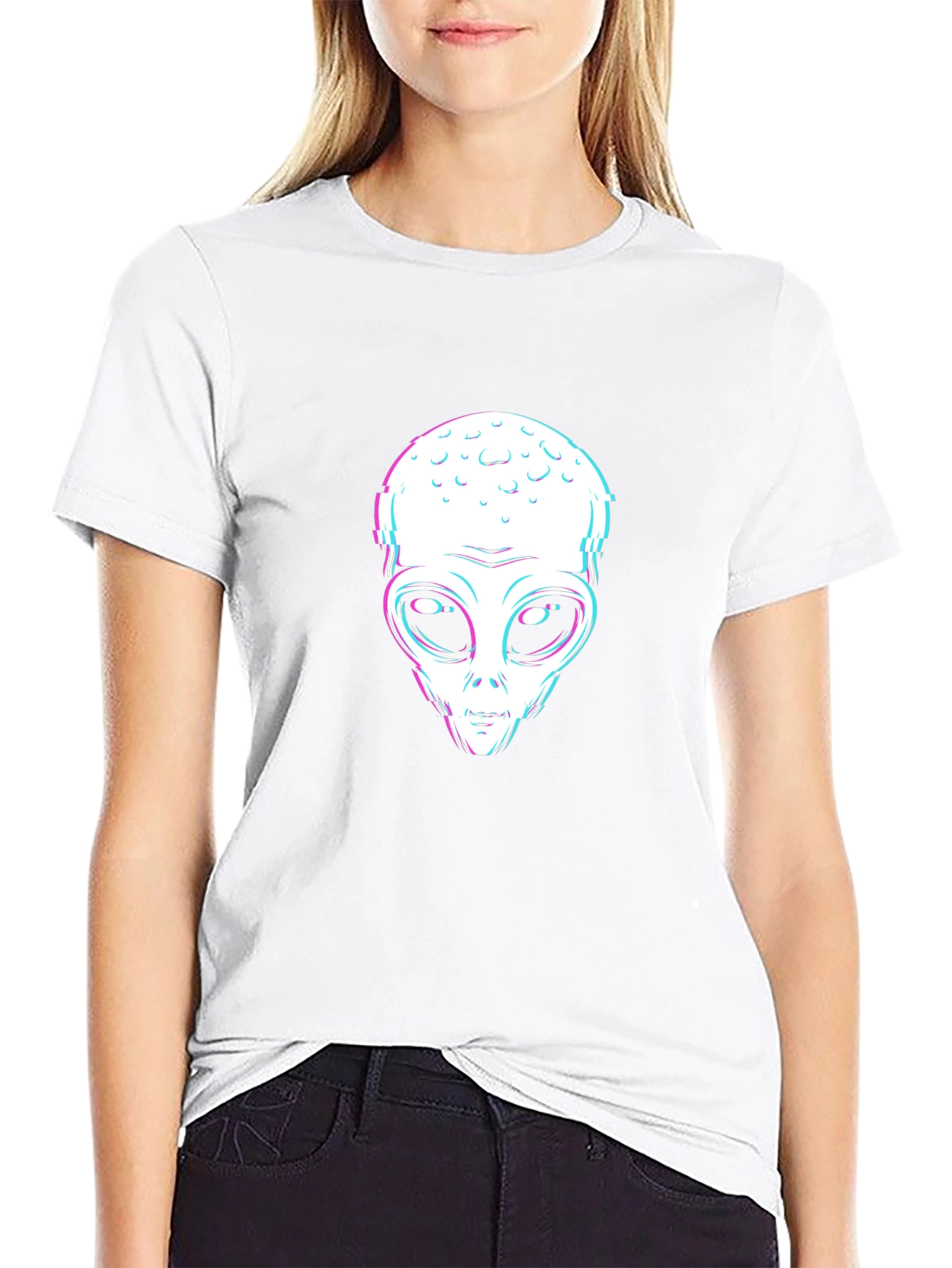 Alien Graphic T-Shirt - Trendy Black Tee - 9