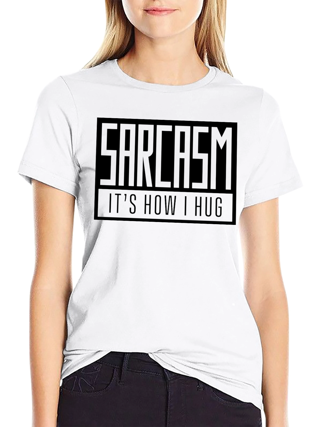Black Sarcasm: It's How I Hug T-Shirt view 9