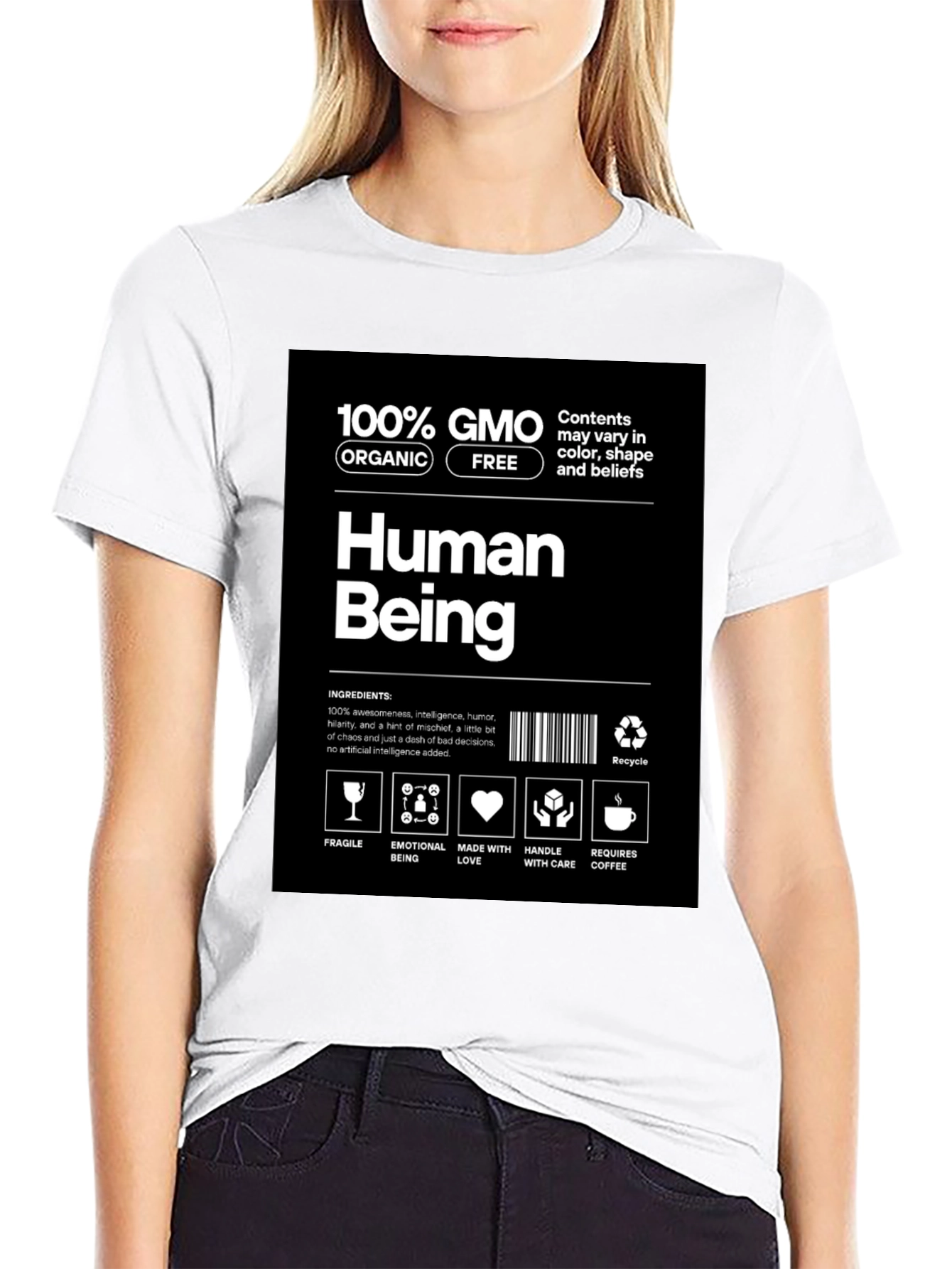 Black Human Being Ingredients T-Shirt view 9