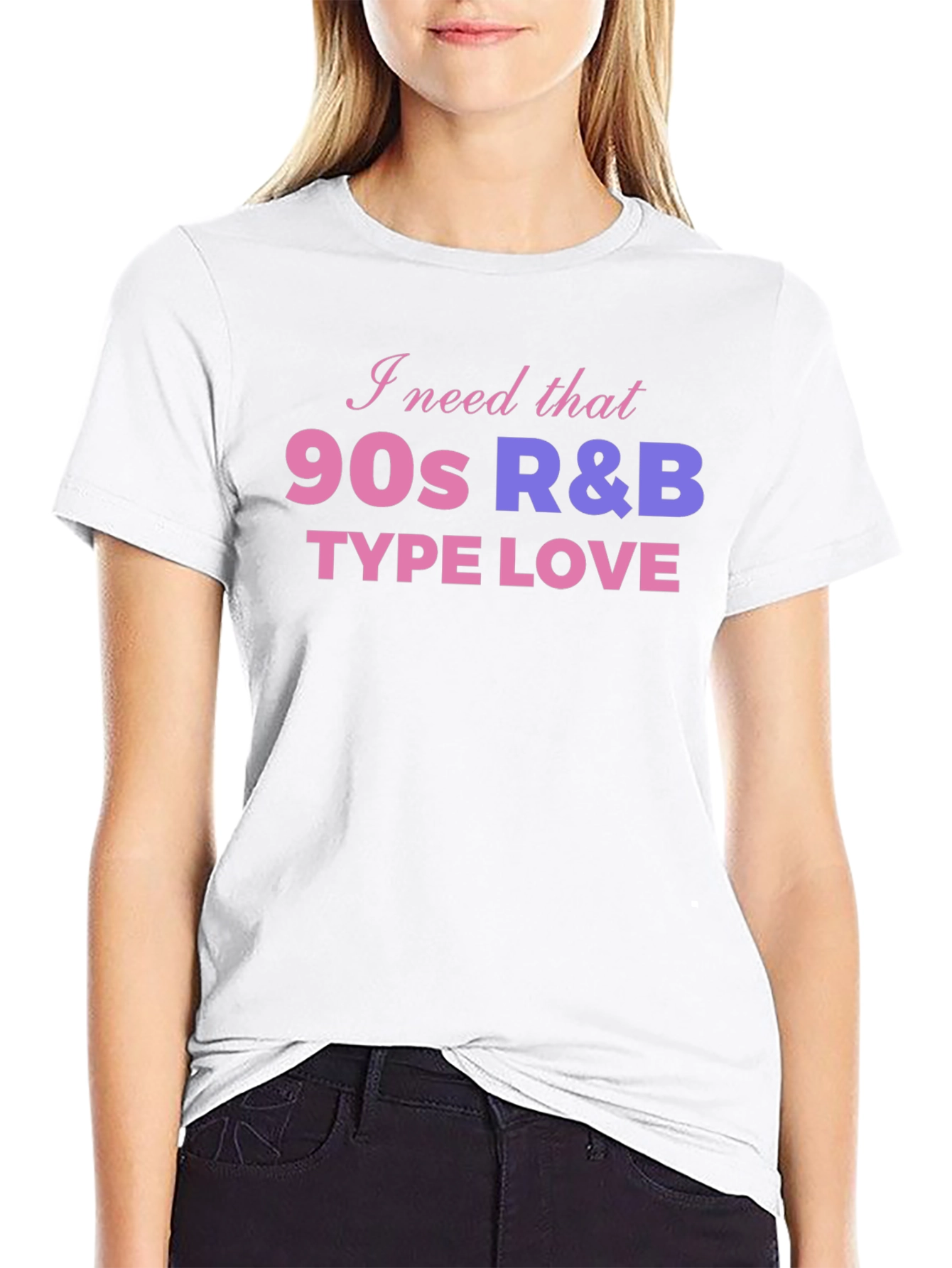 Black 90s R&B Type Love Graphic Tee view 9