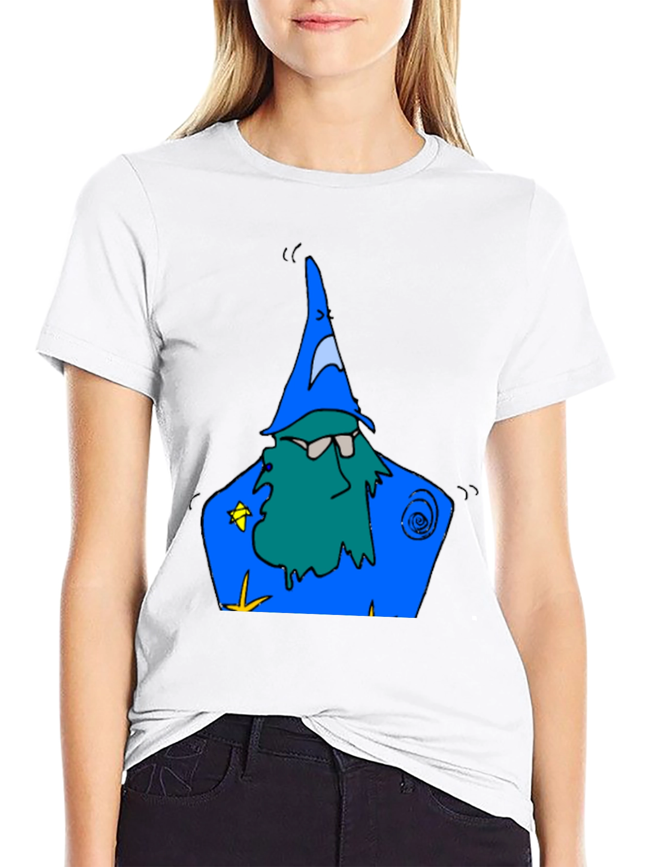 Black Wizard Graphic Tee - Cotton Black T-Shirt view 9