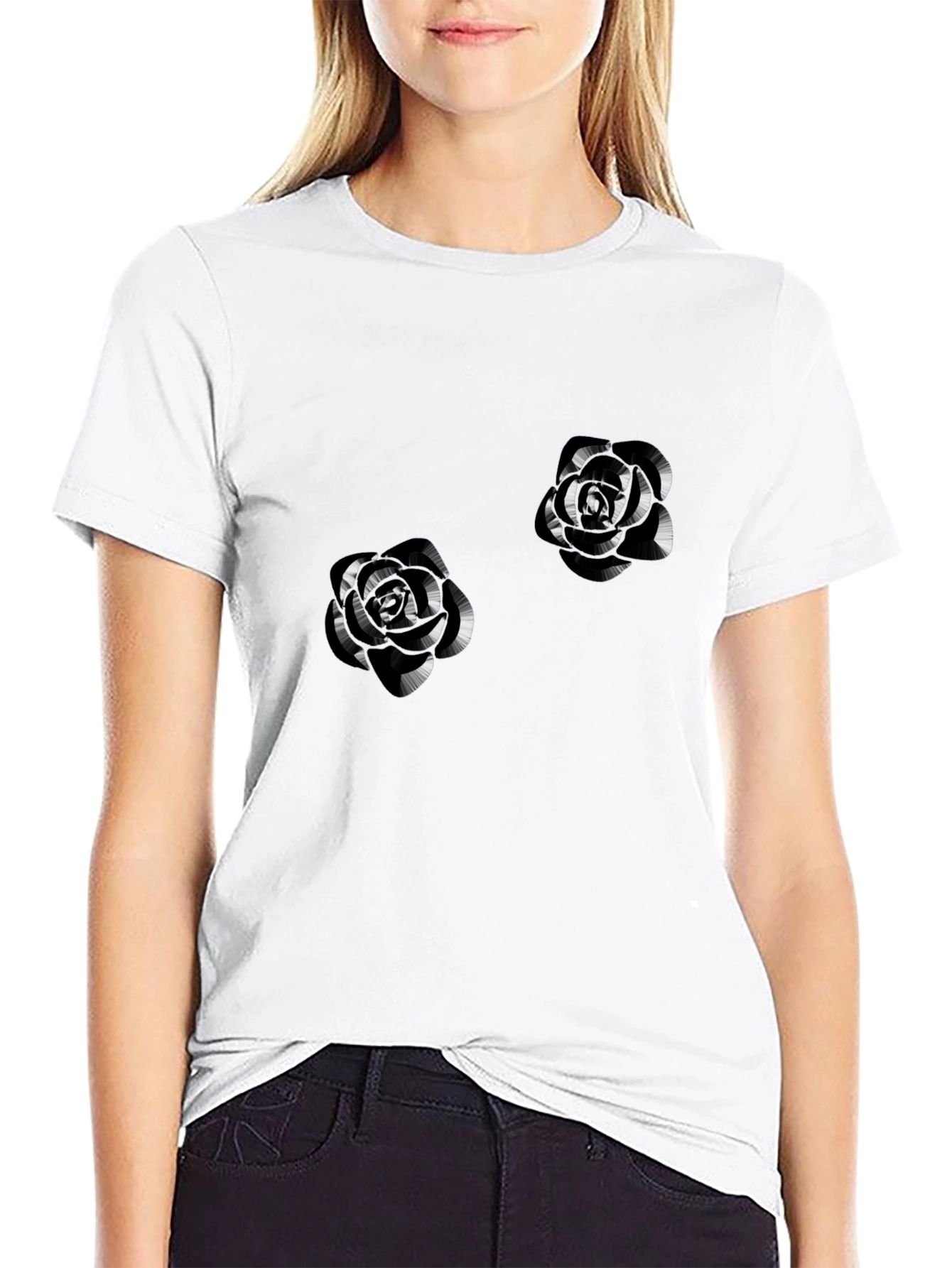 Black Rose Graphic Tee - Modern Style - 9