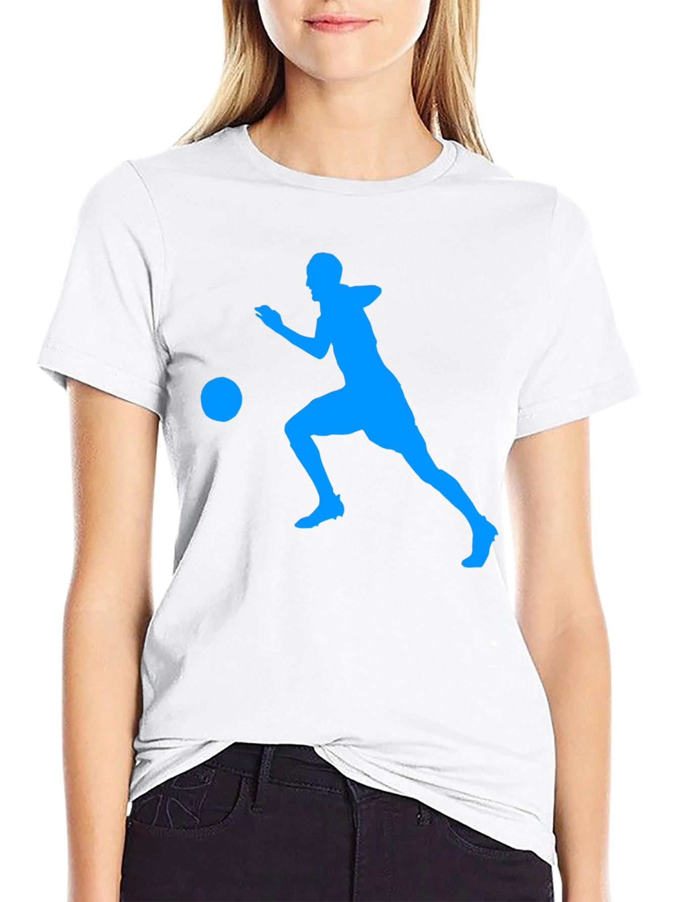 Black Soccer Player Graphic Tee - Black view 9