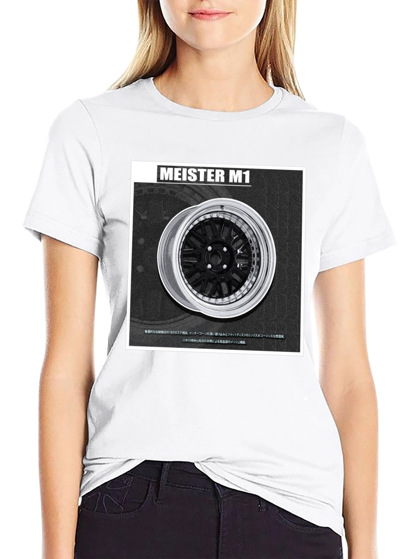 Black Meister M1 Wheel Graphic Tee - Black view 9