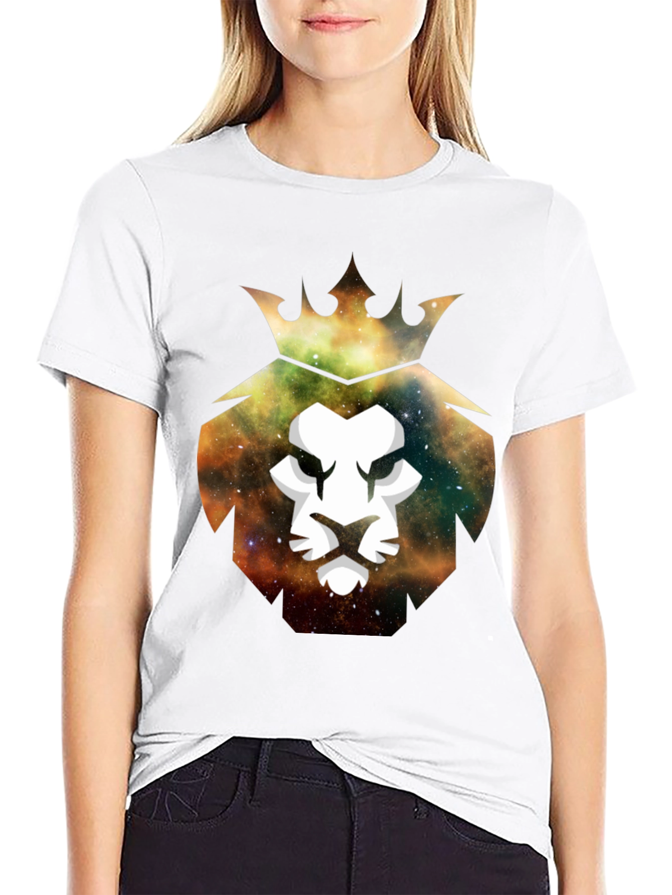 Black Galaxy Lion King Graphic Tee - Stylish Men's T-Shirt view 9