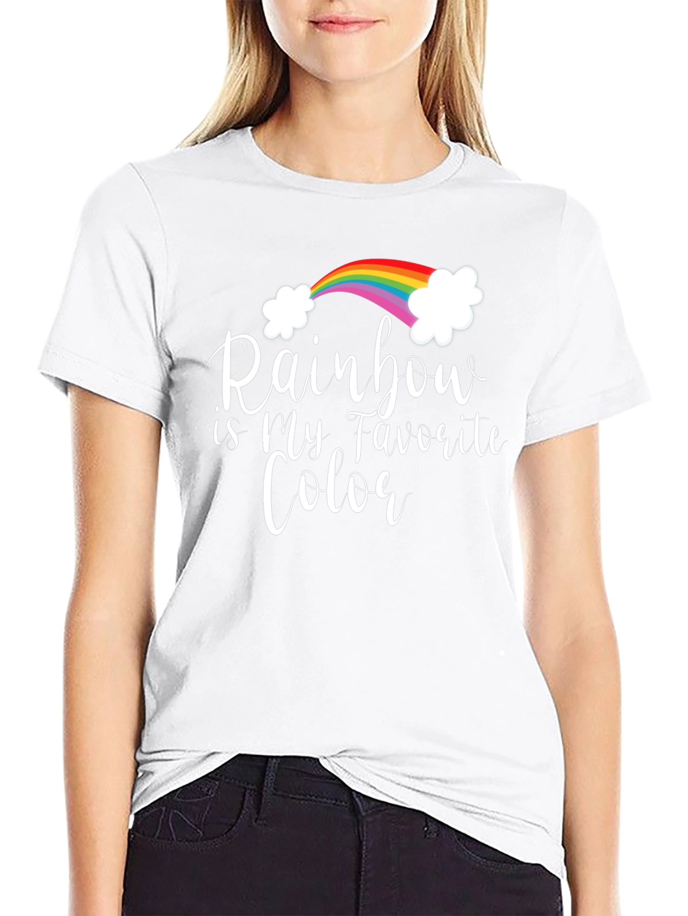 Black Rainbow is My Favorite Color T-Shirt view 9