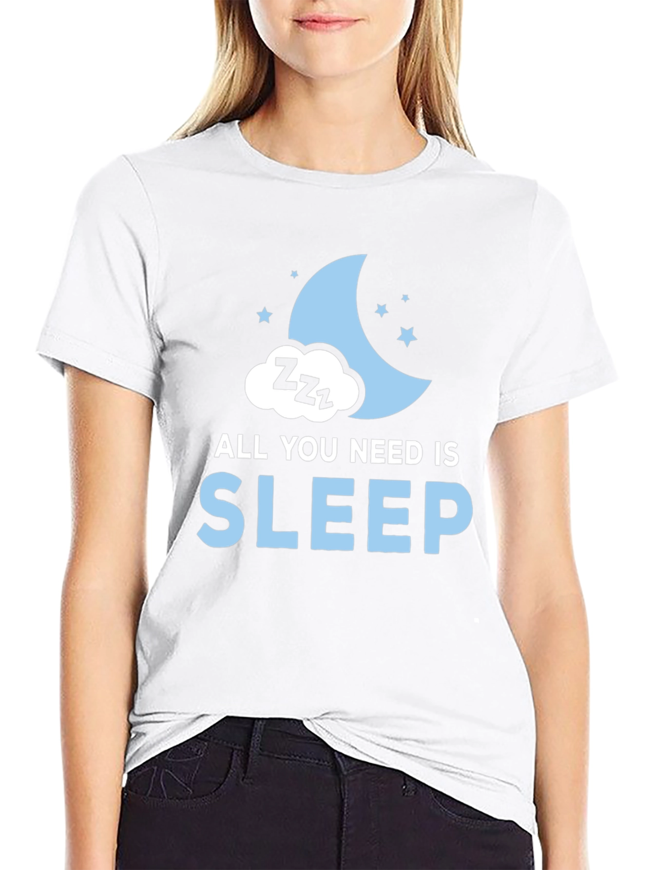 Black All You Need is Sleep Graphic T-Shirt view 9
