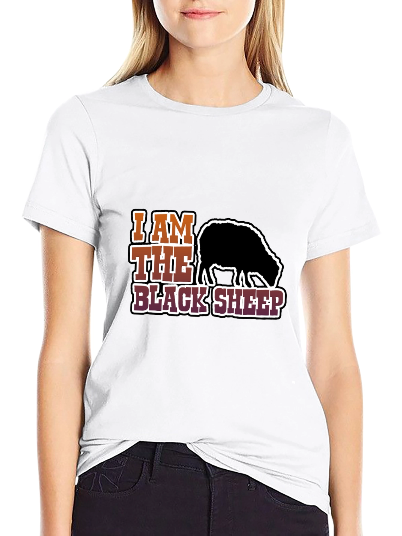 Black I Am The Black Sheep Graphic T-Shirt view 9