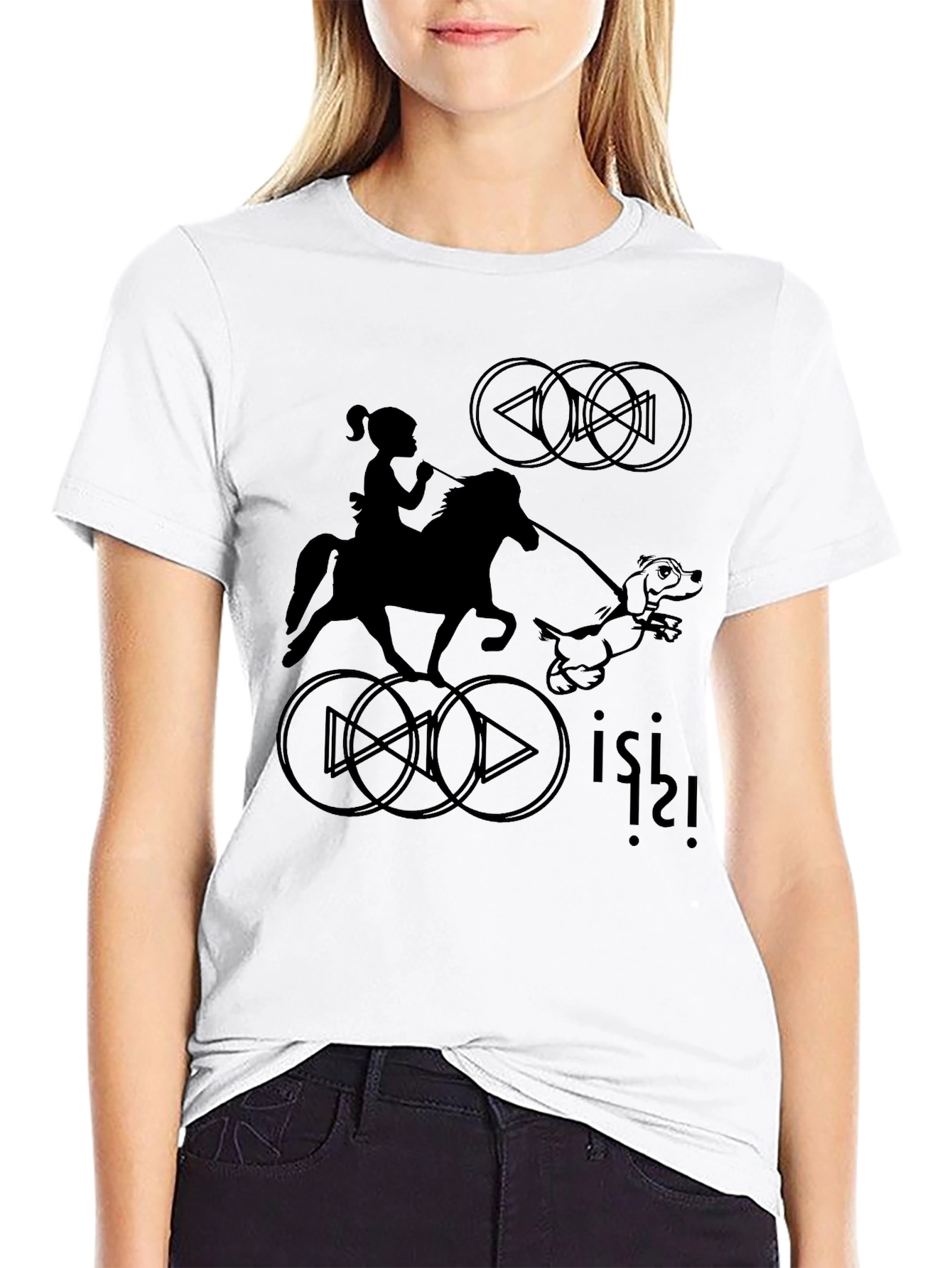 Black Graphic Print Unisex Black T-Shirt view 9