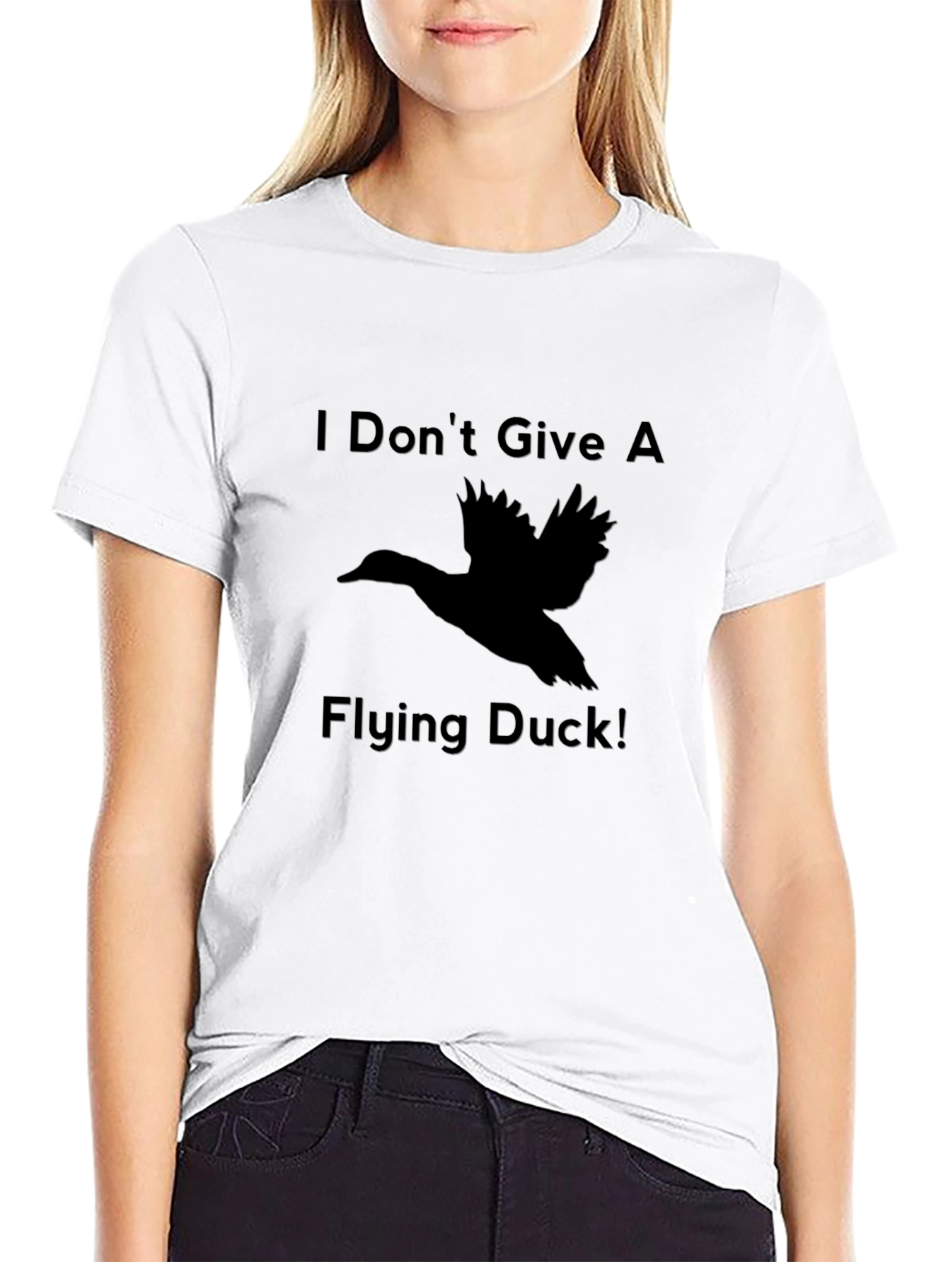 Black I Don't Give A Flying Duck Graphic Tee view 9