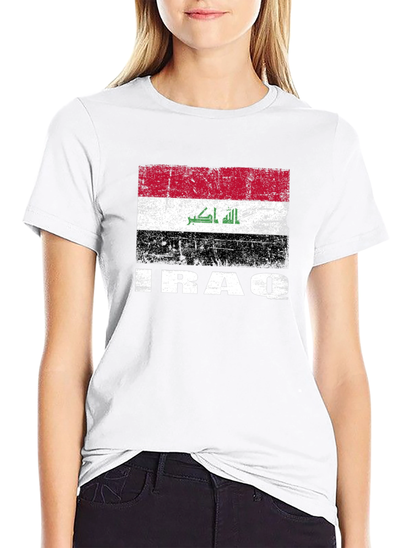 Iraq Flag T-Shirt - Distressed Graphic Tee - 9