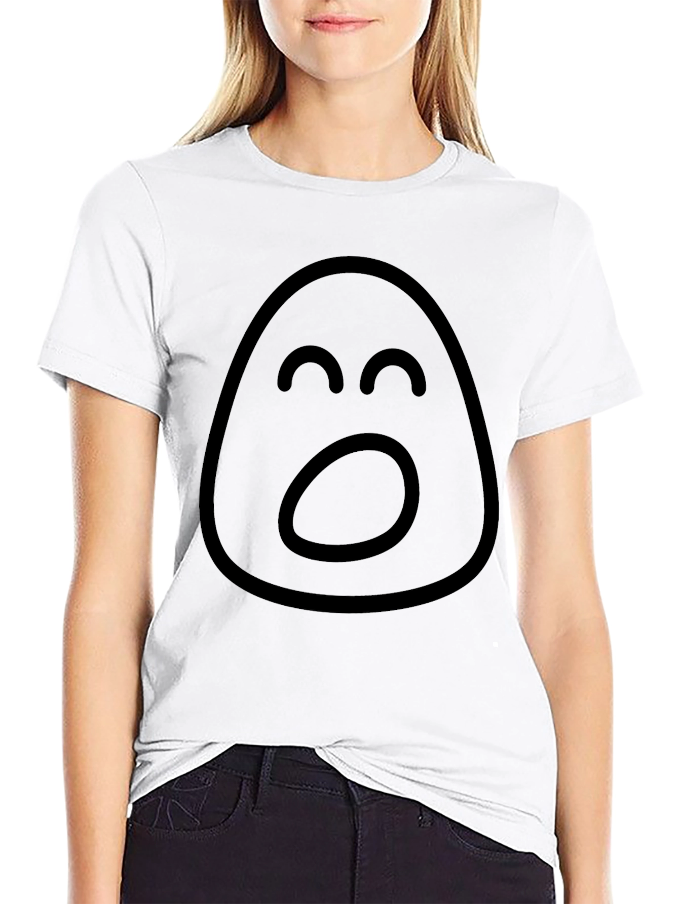 Black Expressive Emoji Black T-Shirt view 9