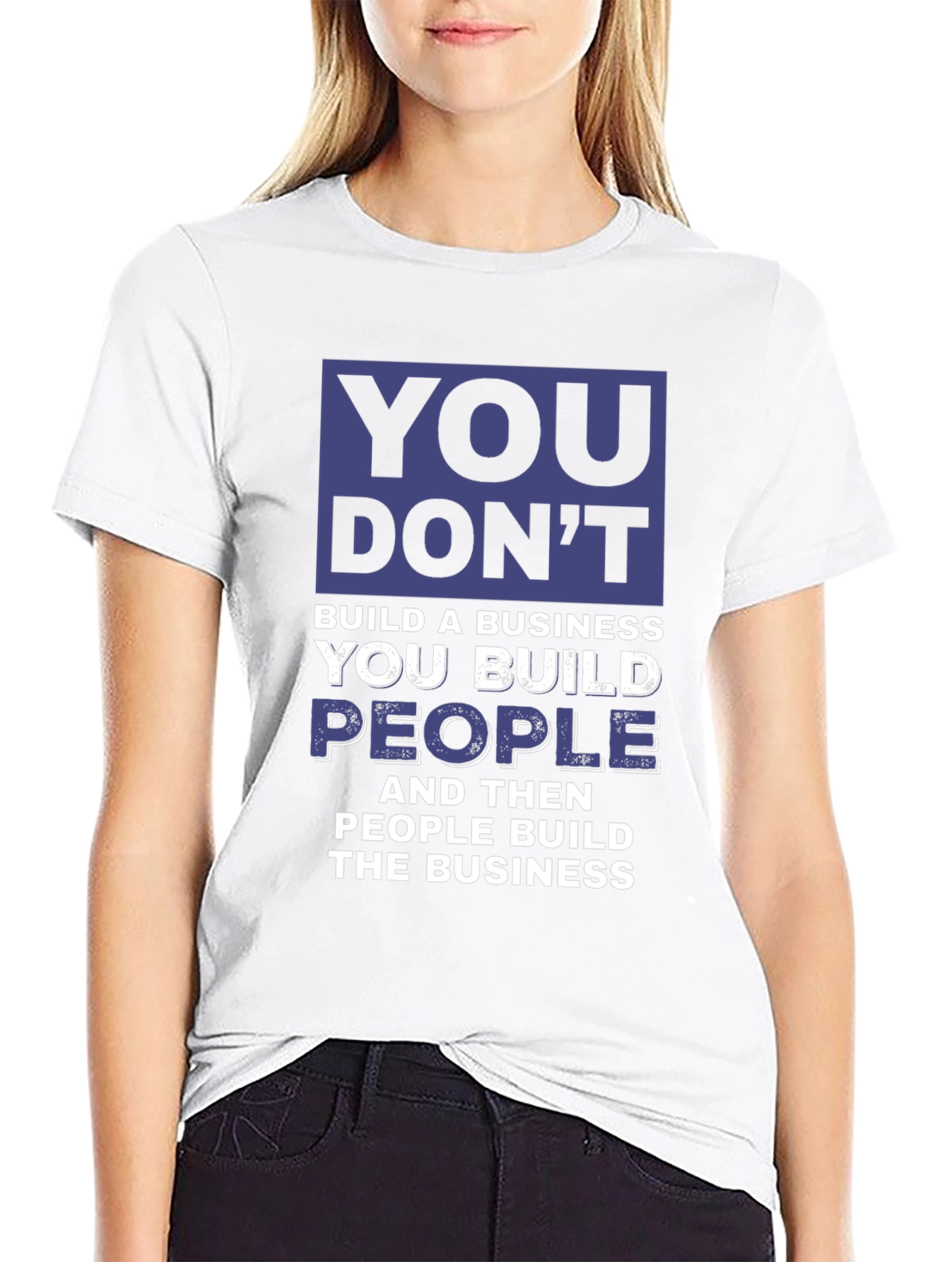 Black You Build People T-Shirt view 9