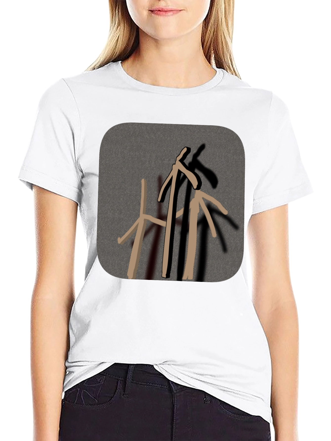 Black Abstract Graphic Print T-Shirt - Casual Style view 9