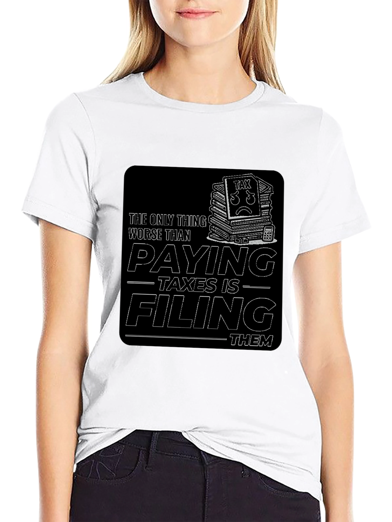 Black Funny Tax Season T-Shirt Filing Taxes Graphic Tee view 9