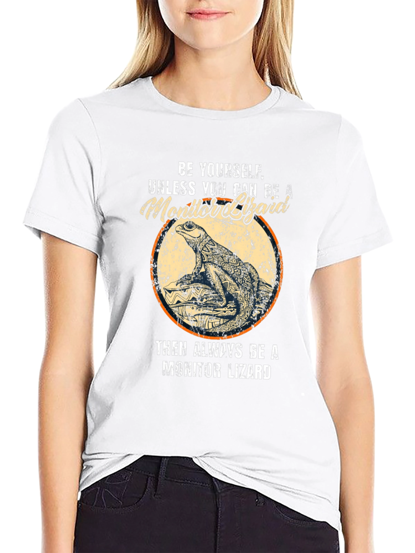 Black Monitor Lizard Graphic T-Shirt view 9