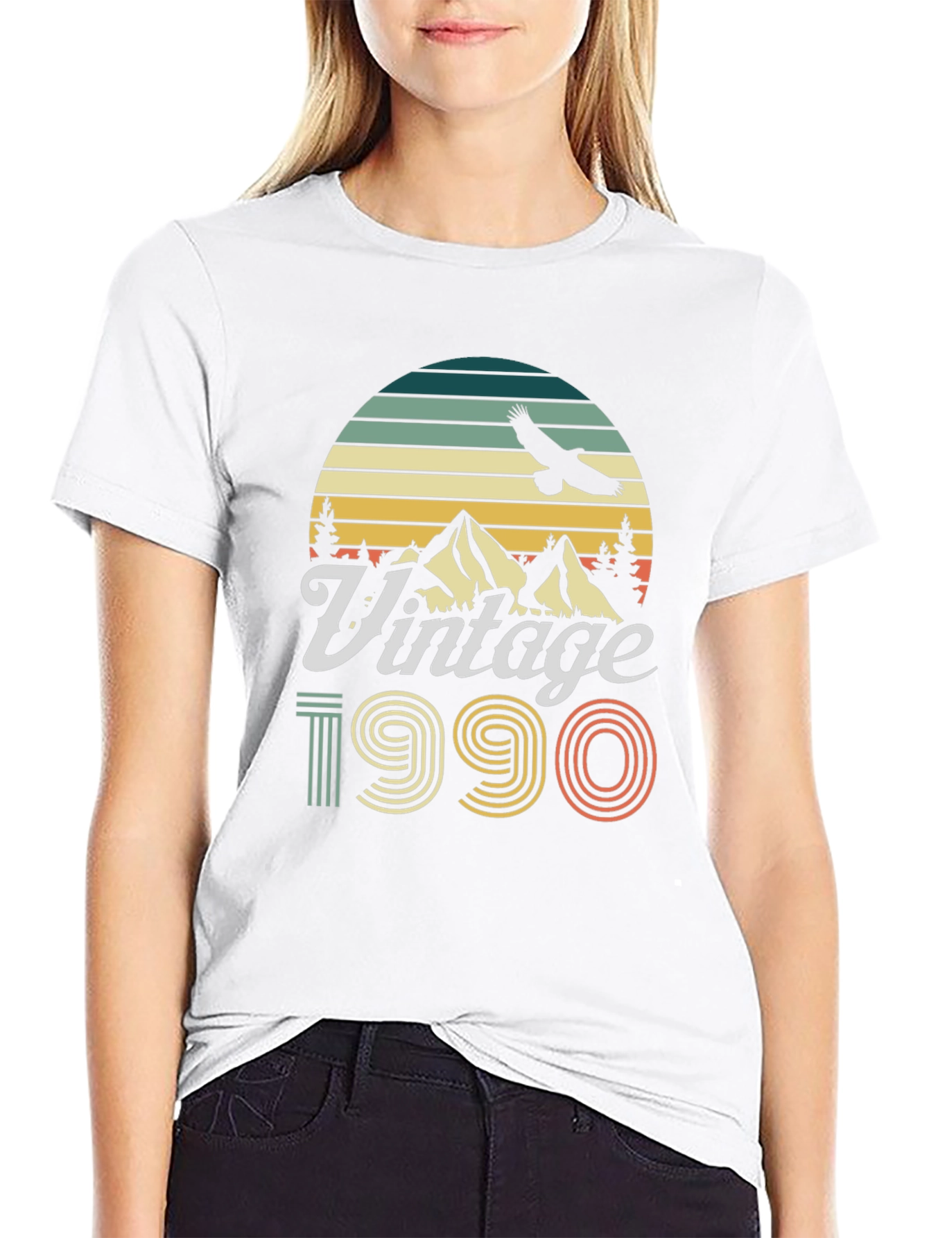 Black Vintage 1990 T-Shirt Retro Style Birthday Gift view 9