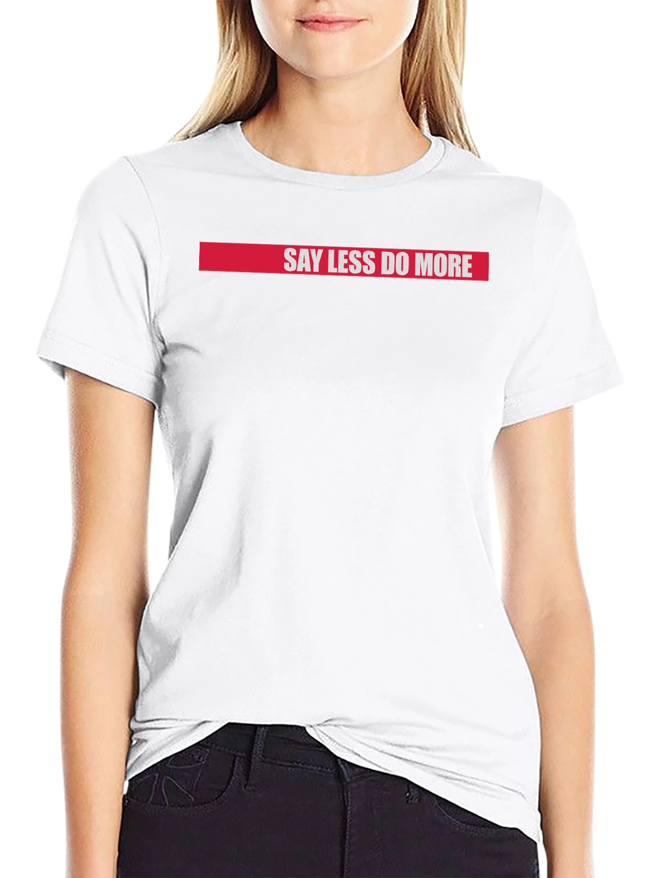 Black Say Less Do More Graphic Tee - Black view 9