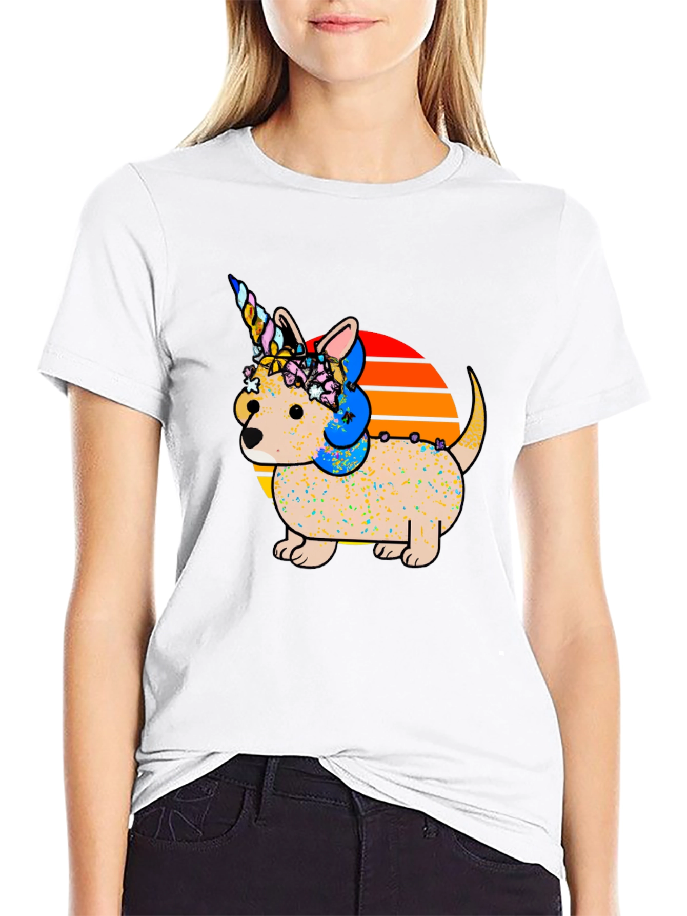 Unicorn Dog T-Shirt, Cute Pet Graphic Tee - 9