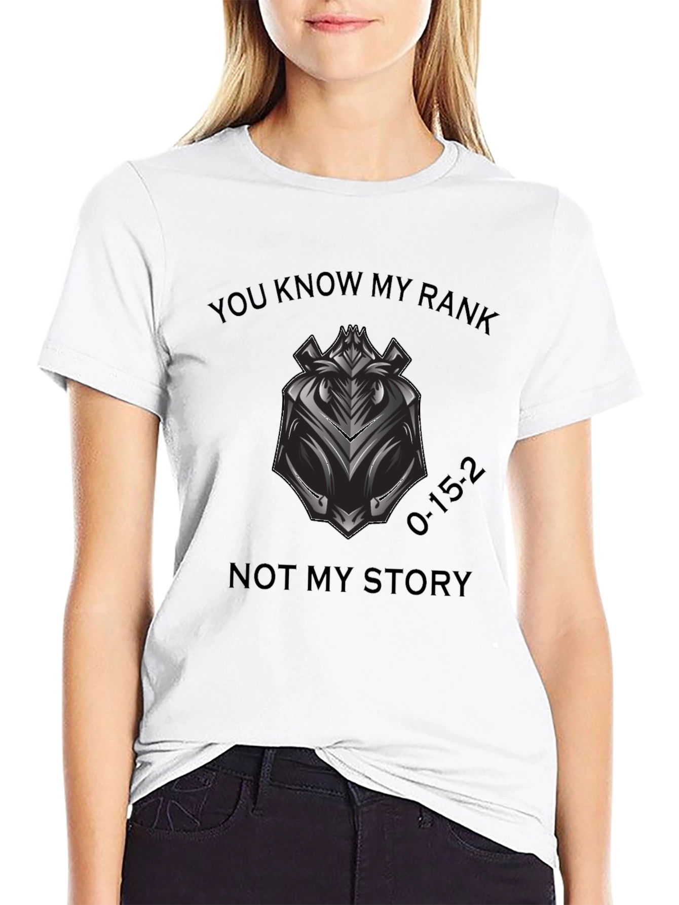 Black You Know My Rank T-Shirt - Motivational Graphic Tee view 9