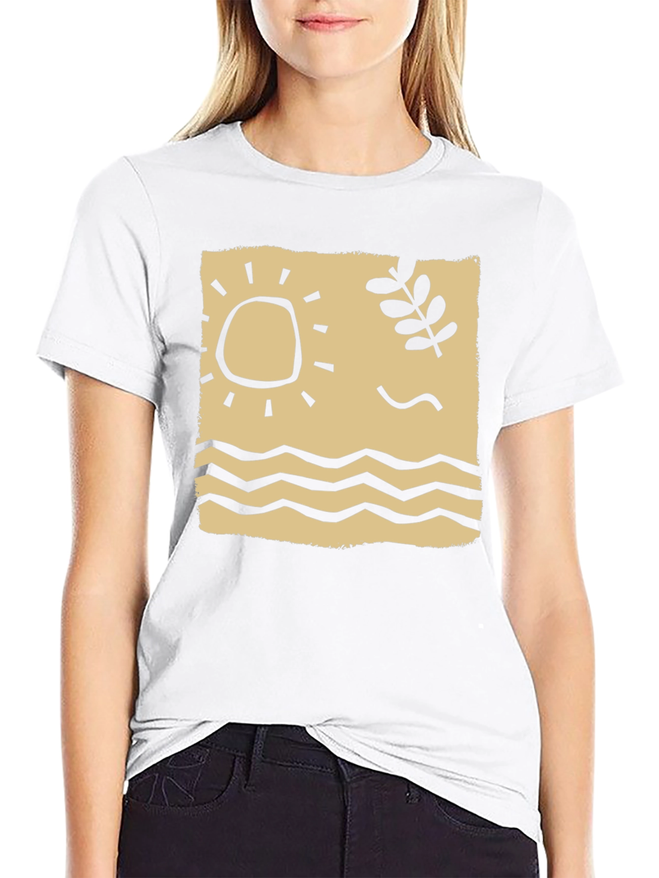 Black Retro Beach Graphic T-Shirt, Black view 9