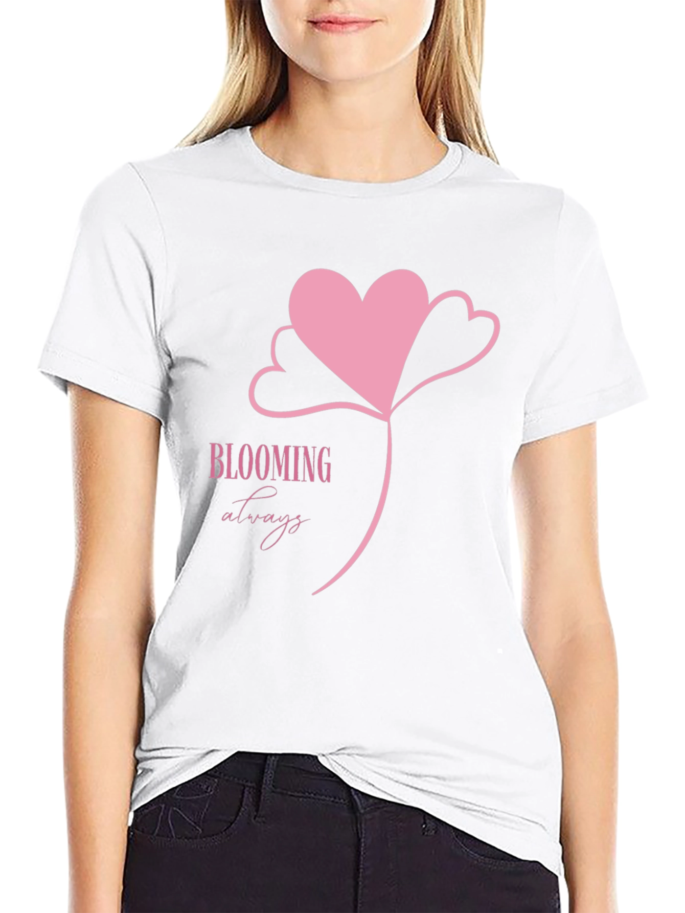 Black Blooming Always Black T-Shirt view 9