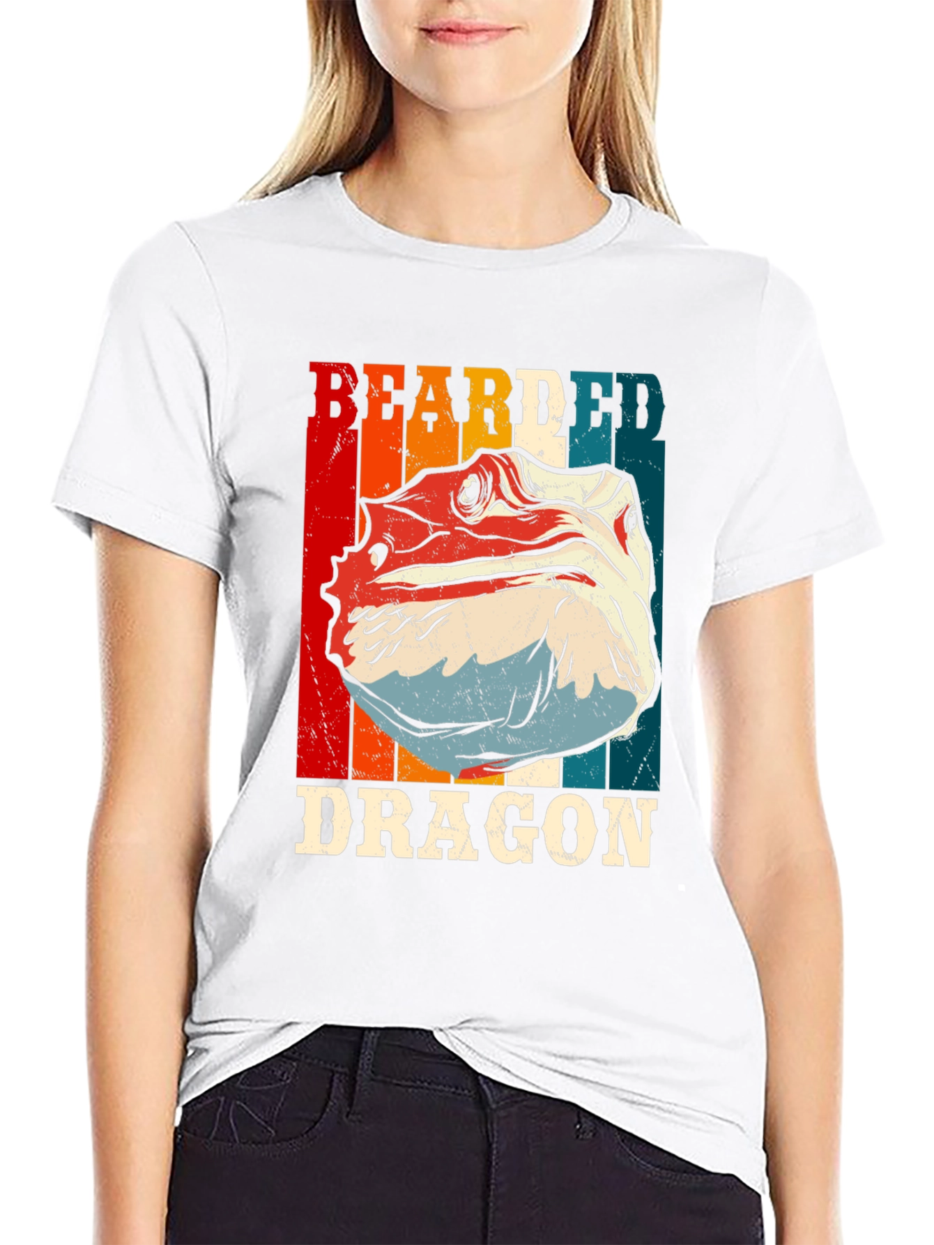 Black Bearded Dragon Graphic T-Shirt - Cool Reptile Tee view 9