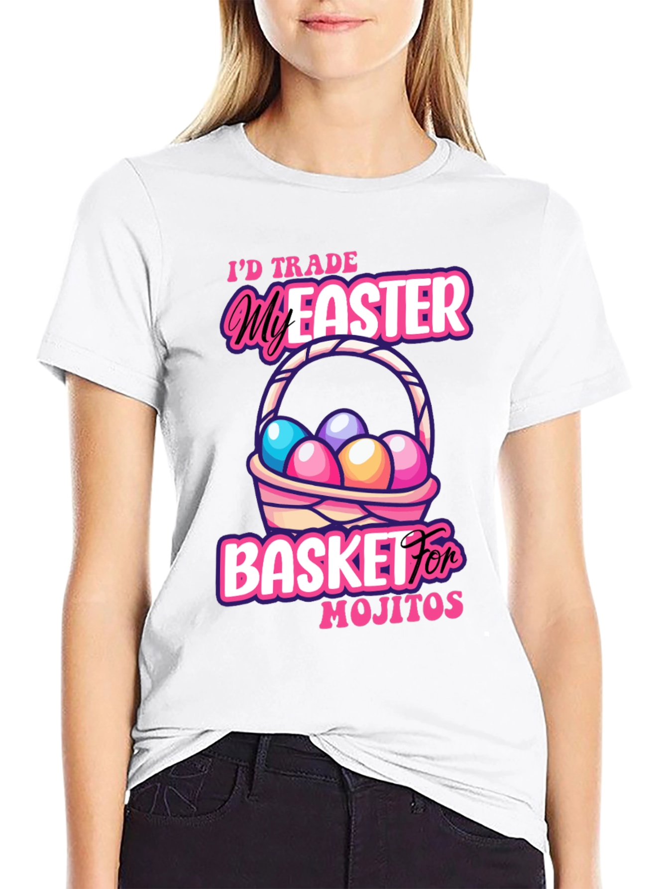 Black Easter Mojito Basket T-Shirt view 9