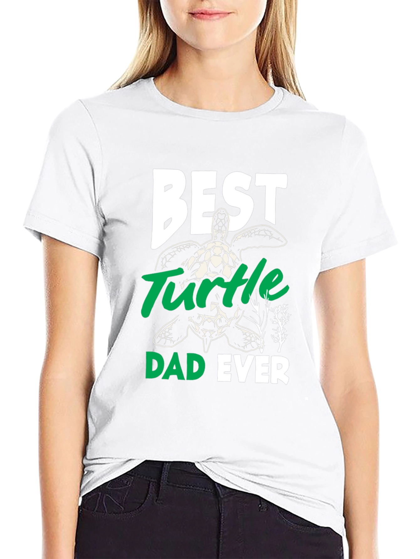 Black Best Turtle Dad Ever Graphic Tee view 9