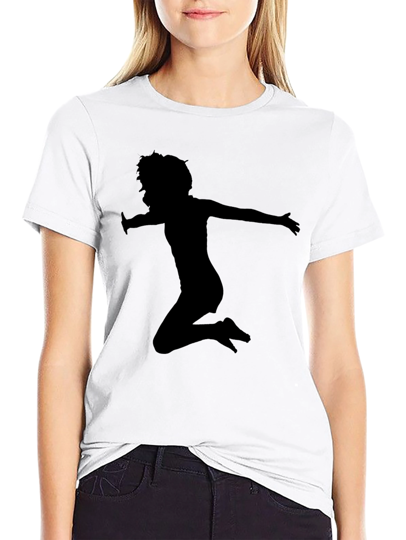 Black Silhouette Jump Black T-Shirt view 9