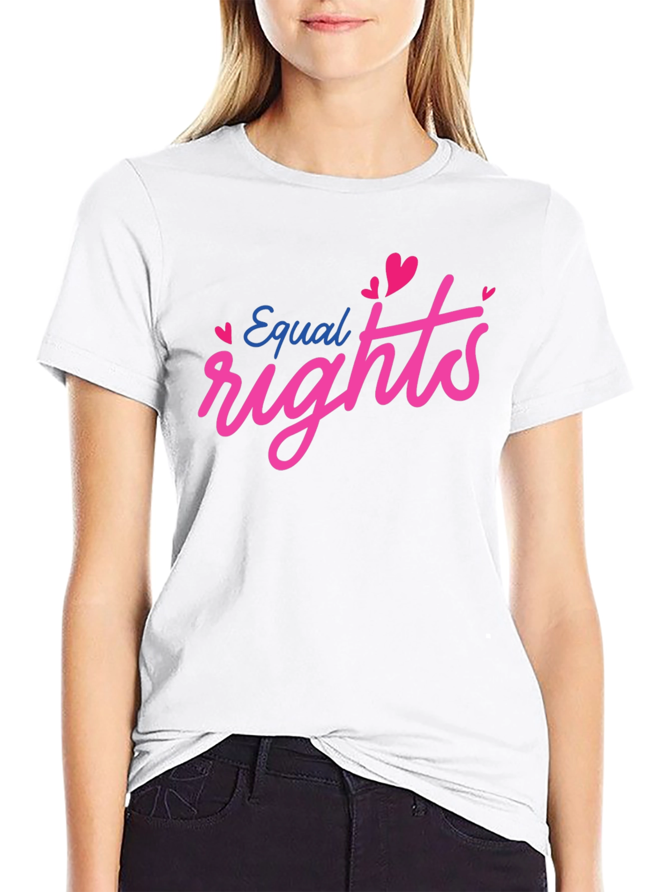 Black Equal Rights Love Heart T-Shirt view 9