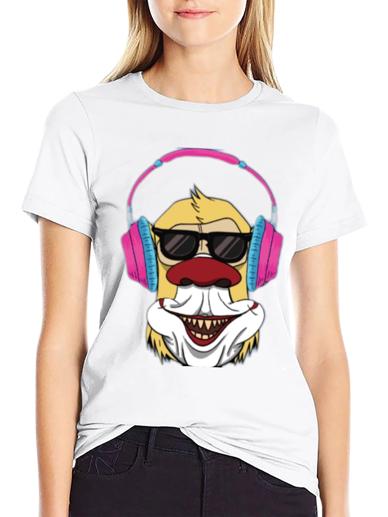 Black Clown DJ T-Shirt - Funny Graphic Tee view 9