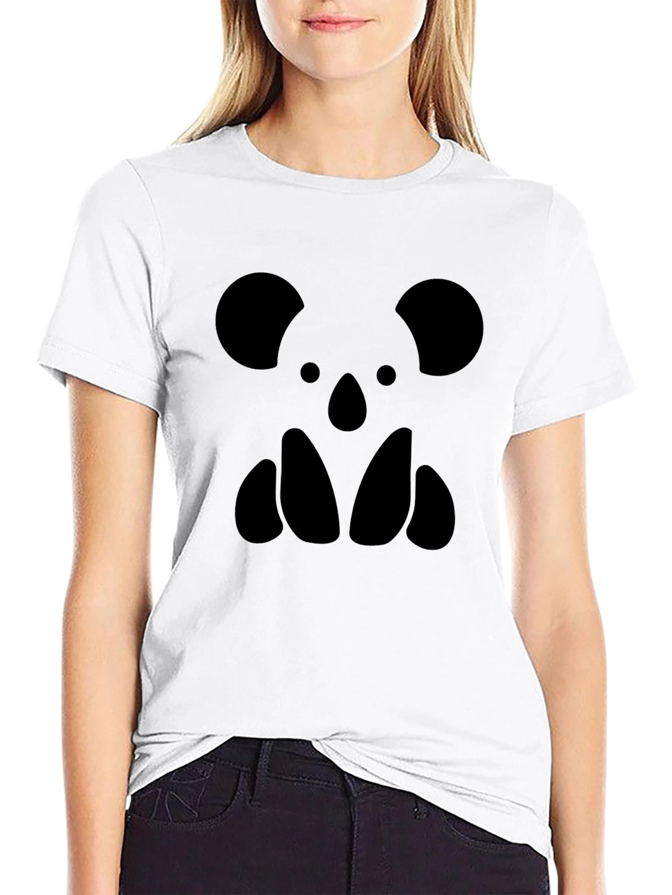 Black Black Graphic Tee - Koala Bear Silhouette view 9