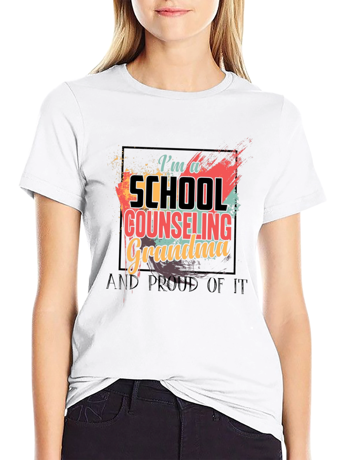 Black School Counseling Grandma Graphic Tee view 9