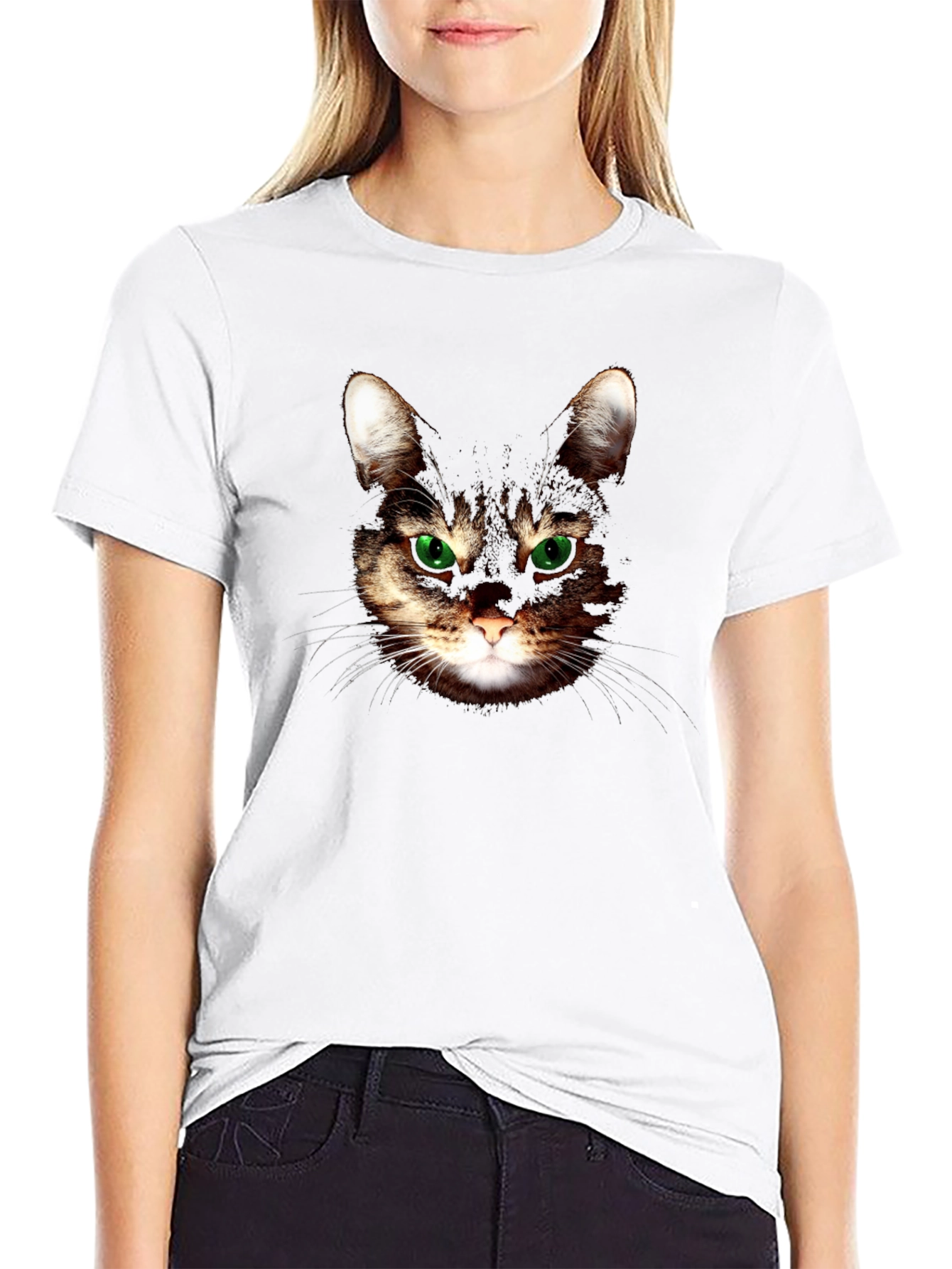Black Cool Cat Graphic T-Shirt - Black view 9