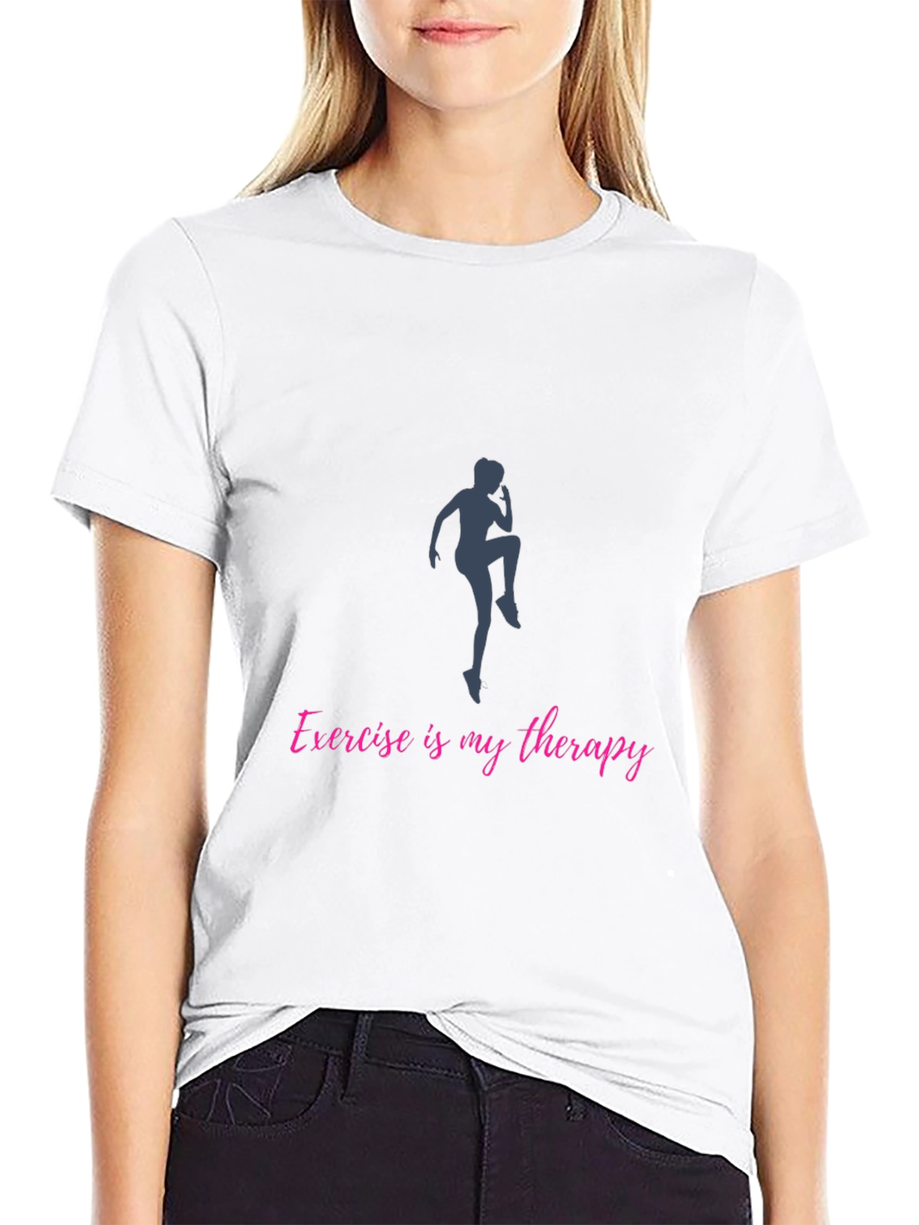 Black Exercise is My Therapy Black T-Shirt view 9