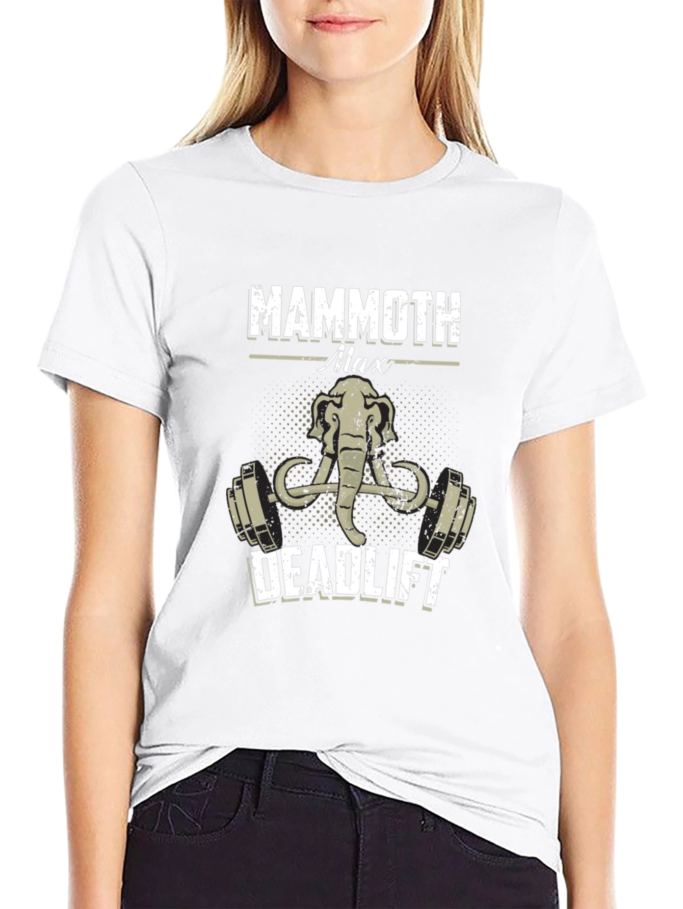 Black Mammoth Max Deadlift T-Shirt - Weightlifting Tee view 9
