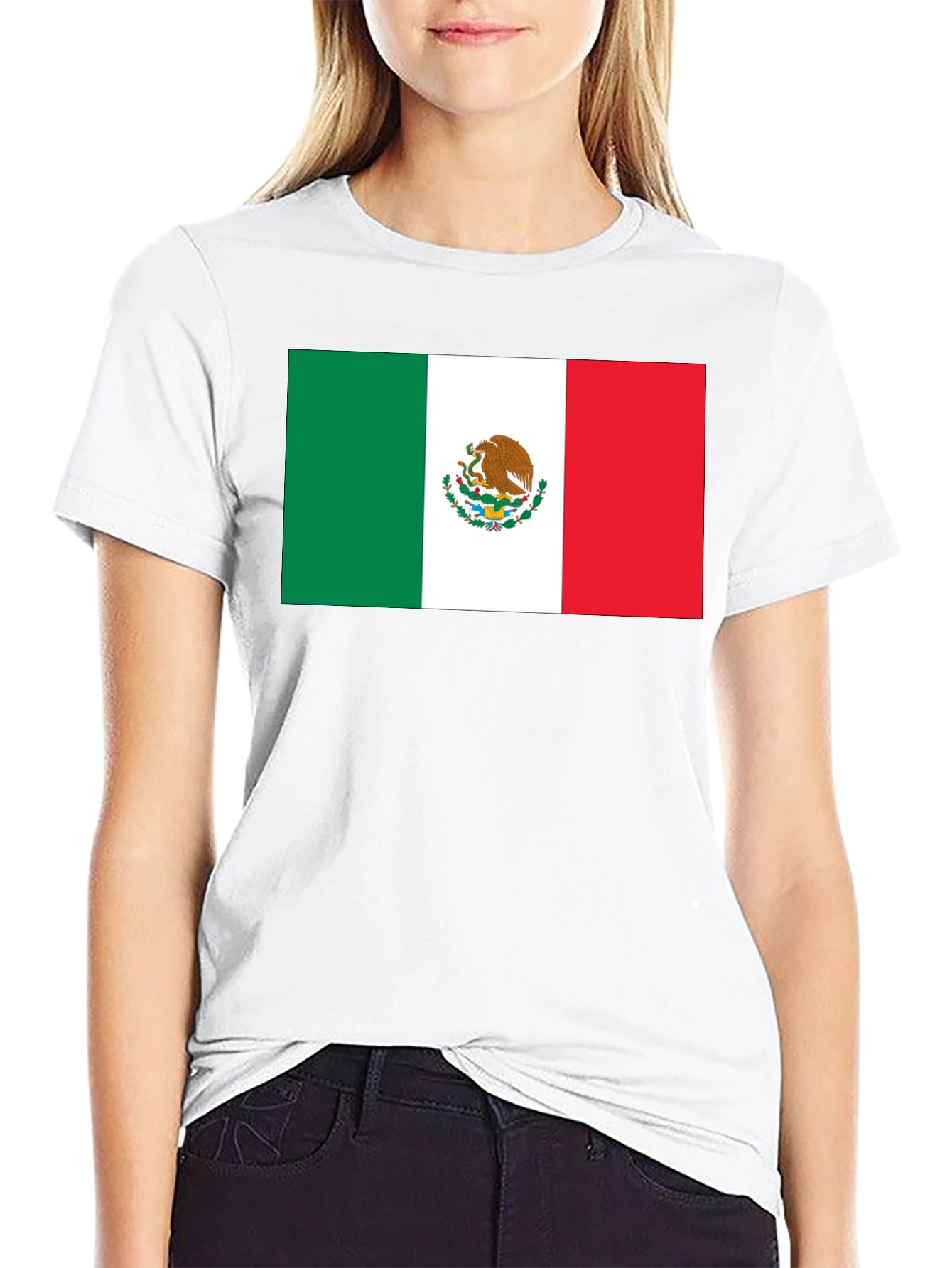 Black Mexico Flag T-Shirt - Black view 9