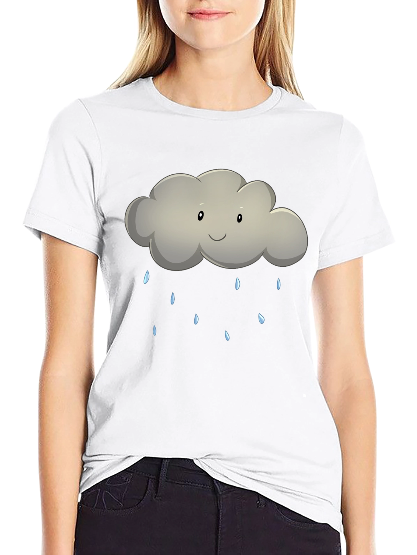 Black Rain Cloud Graphic Tee - Soft Cotton Comfort view 9