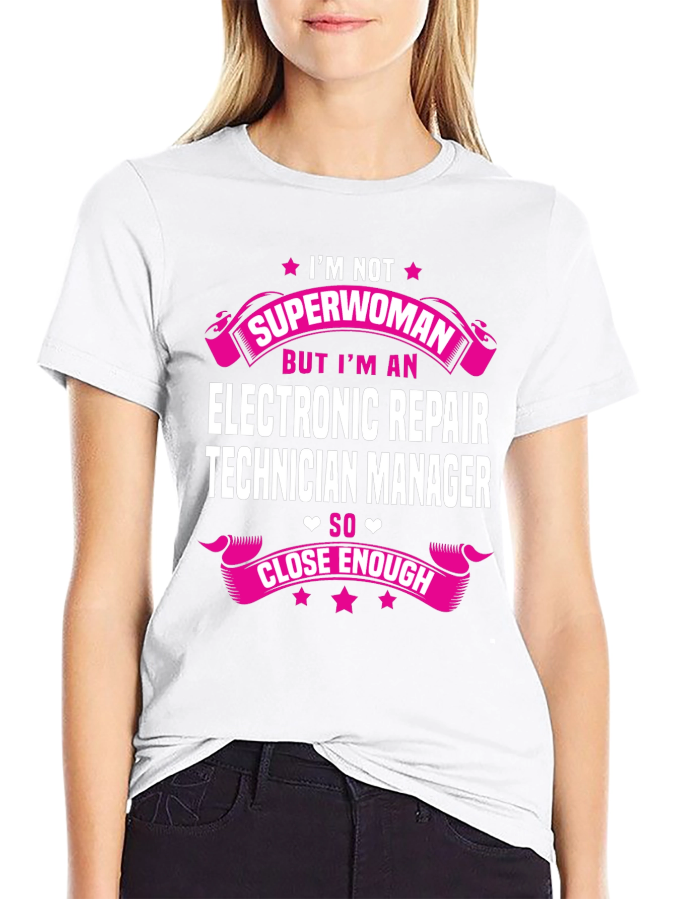 Black Electronic Repair Technician Manager Graphic Tee view 9